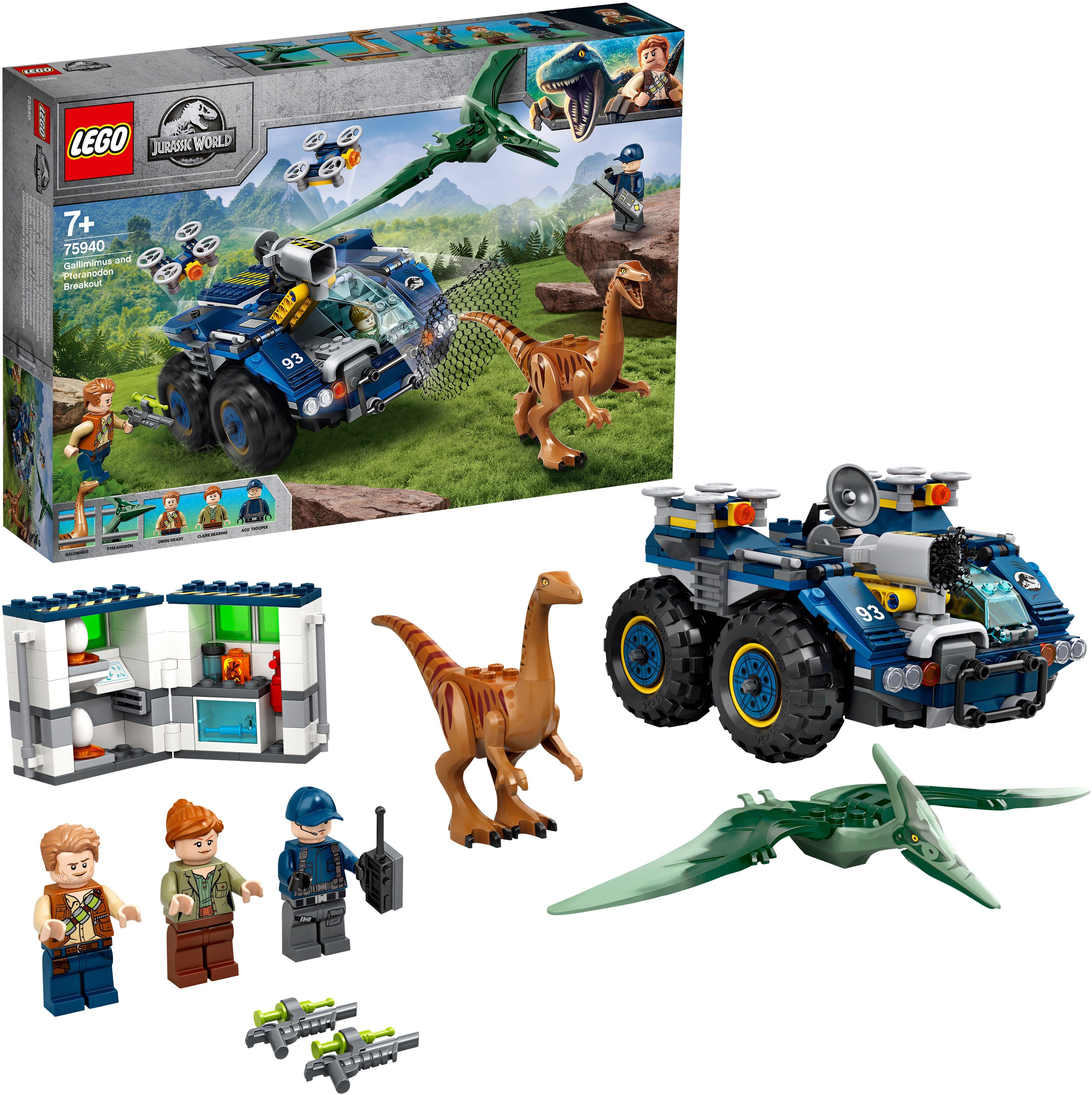 Image of LEGO 75940 Ausbruch von Gallimimus und Pteranodon Bausatz, Mehrfarbig