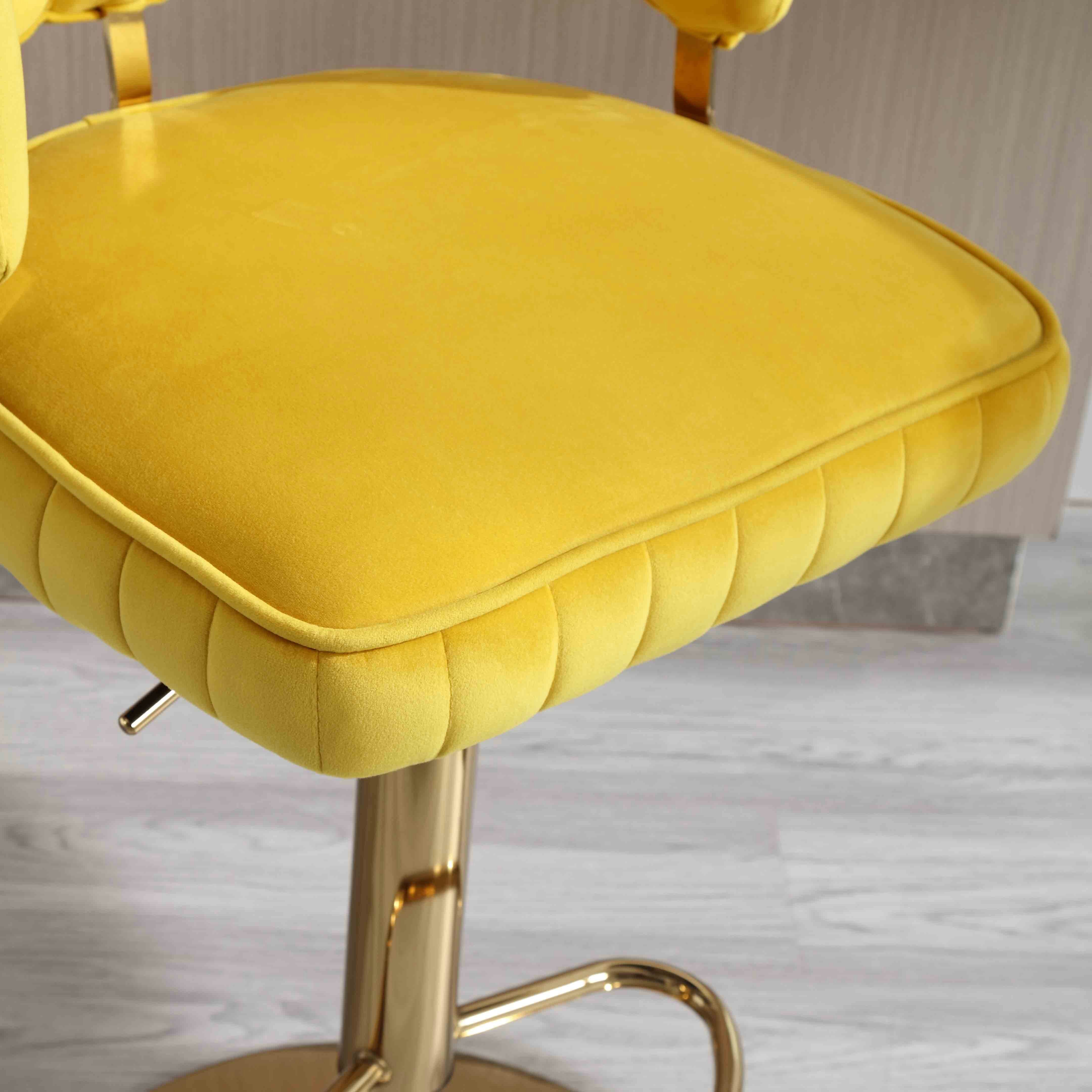 und REDOM für gelb Barhocker-Set, Esszimmer), Küche Barhocker Tresenstühlen (mit mit Tresenstühlen verstellbaren 2 Drehbare verstellbaren Barhocker-Set Drehbare Fußstütze