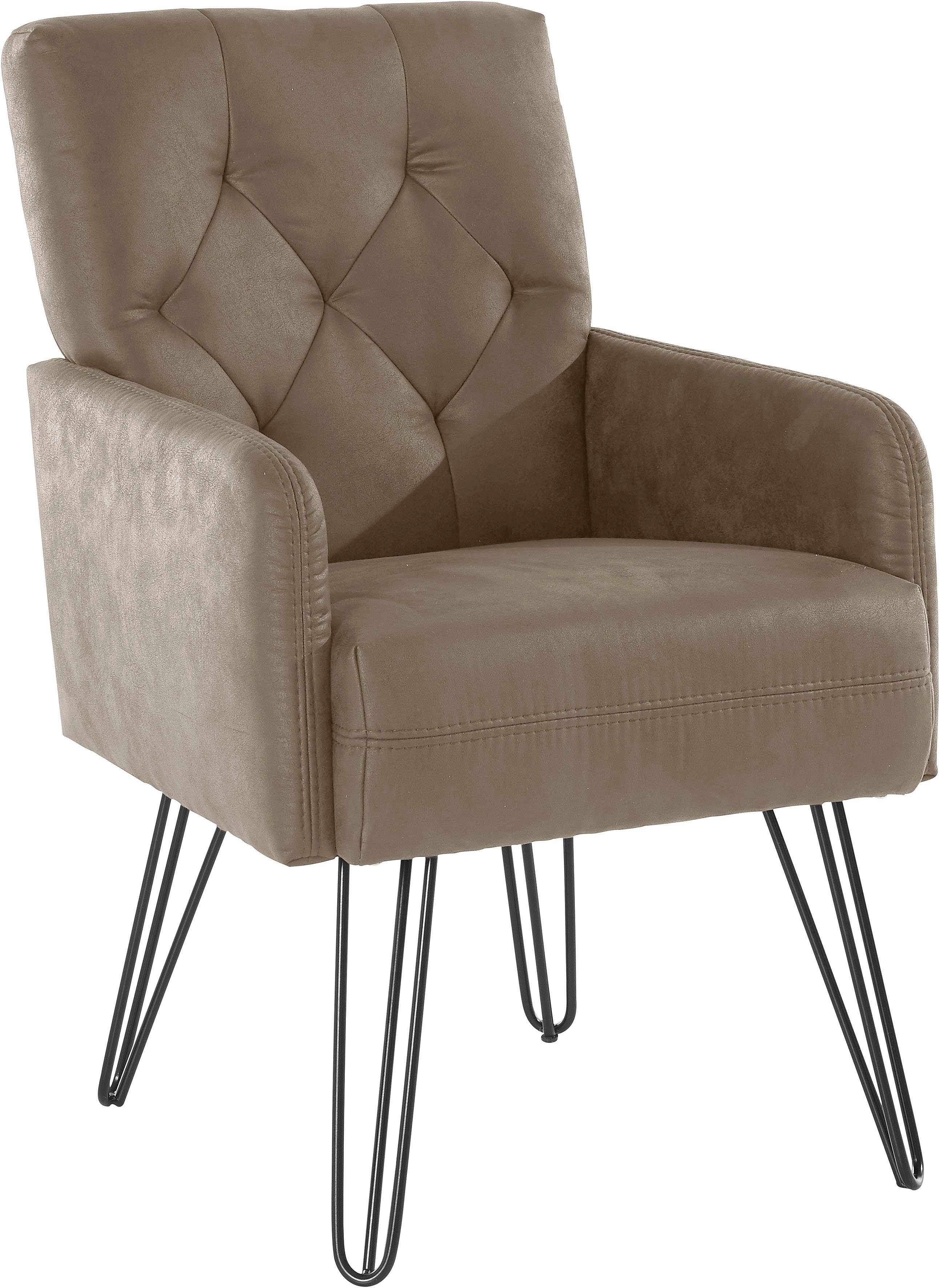exxpo - sofa fashion Sessel "Doppio, Loungesessel mit Designuntergestell, b günstig online kaufen