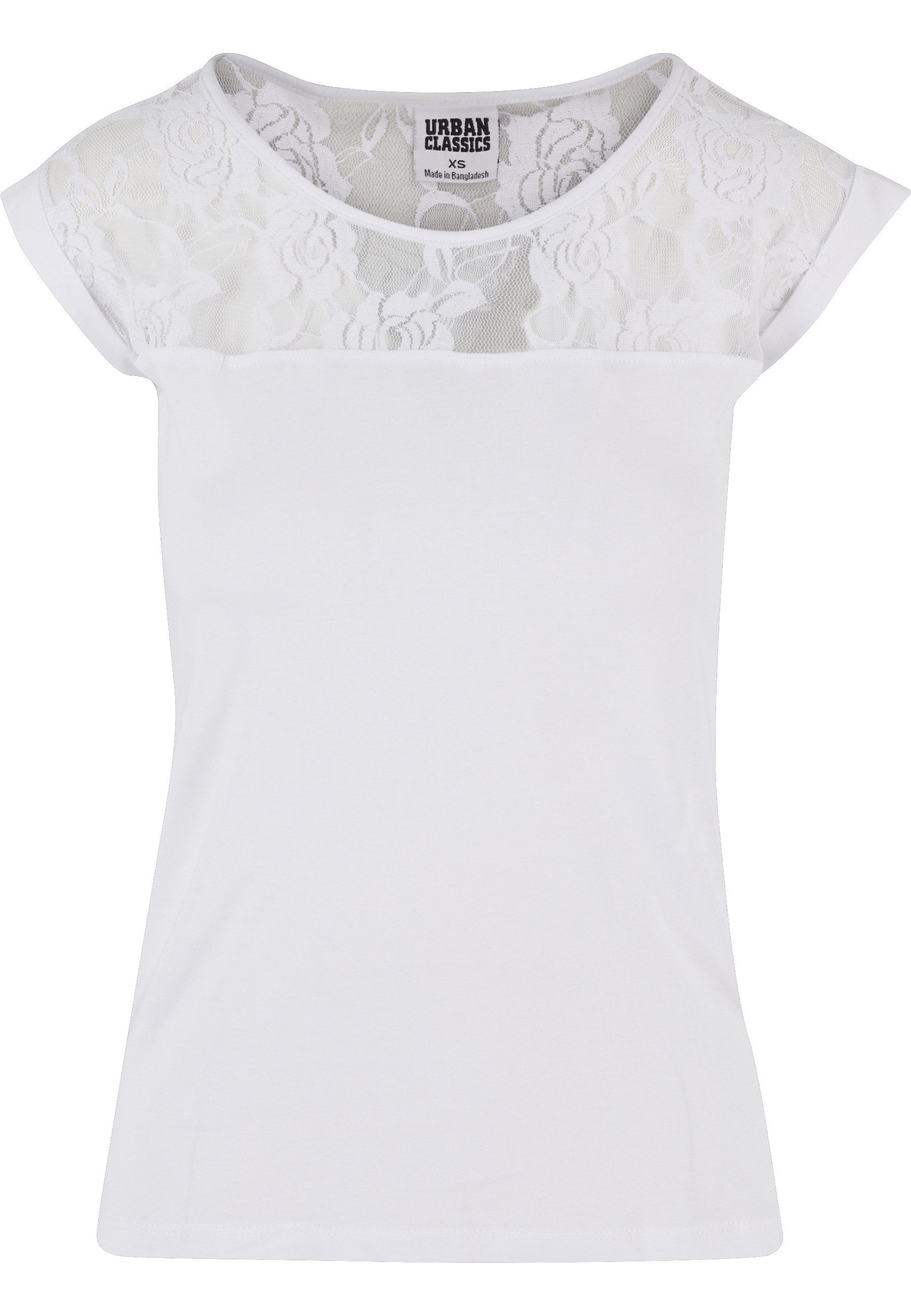 Kurzarmshirt Urban Classics Damen Ladies Top Laces Tee