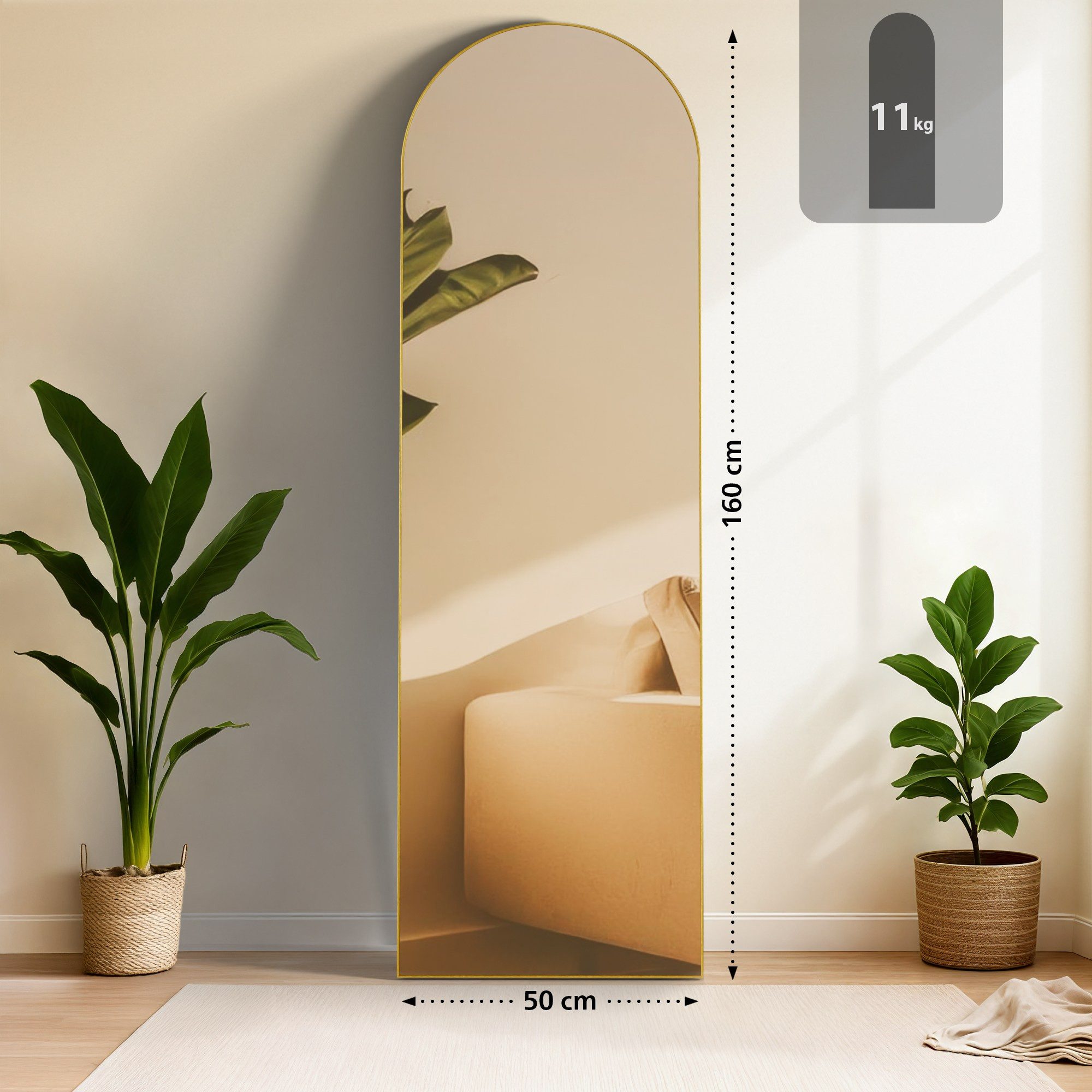 CLP Standspiegel Moline, Standspiegel und Wandspiegel in einem, Metallrahme günstig online kaufen