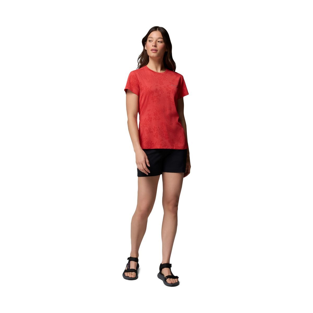 Columbia Kurzarmshirt Bluebird Canyon II Short Sleeve Crew Atmungsaktives Damen-T-Shirt mit Omni-Wick™ Technologie für trockenen