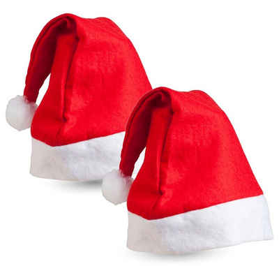 Weihnachtswunder® Bommelmütze 6x Weihnachtsmütze Nikolausmütze rot Kinder & Erwachsene - Nikolaus