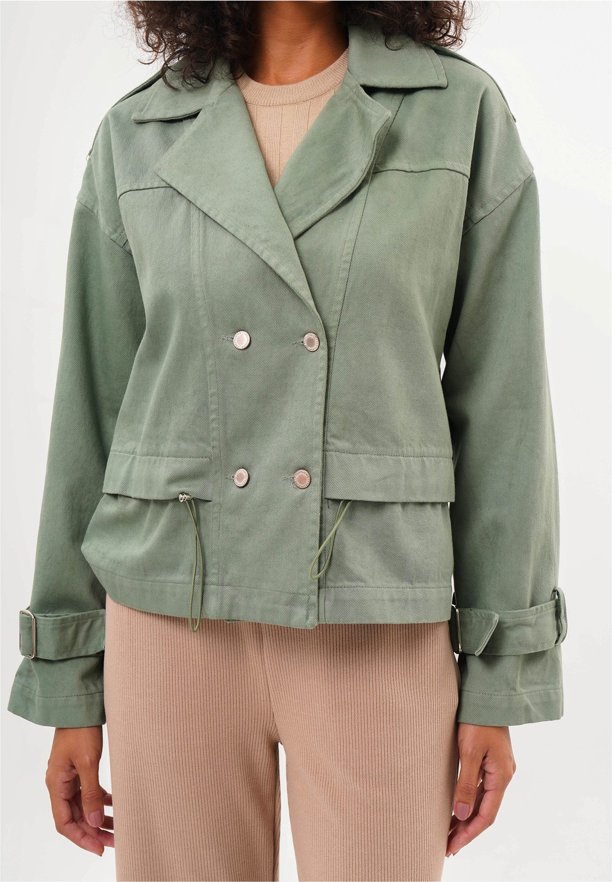 freshlions Trenchcoat "Helena", (1 tlg.), mit stylischem Reverskragen günstig online kaufen