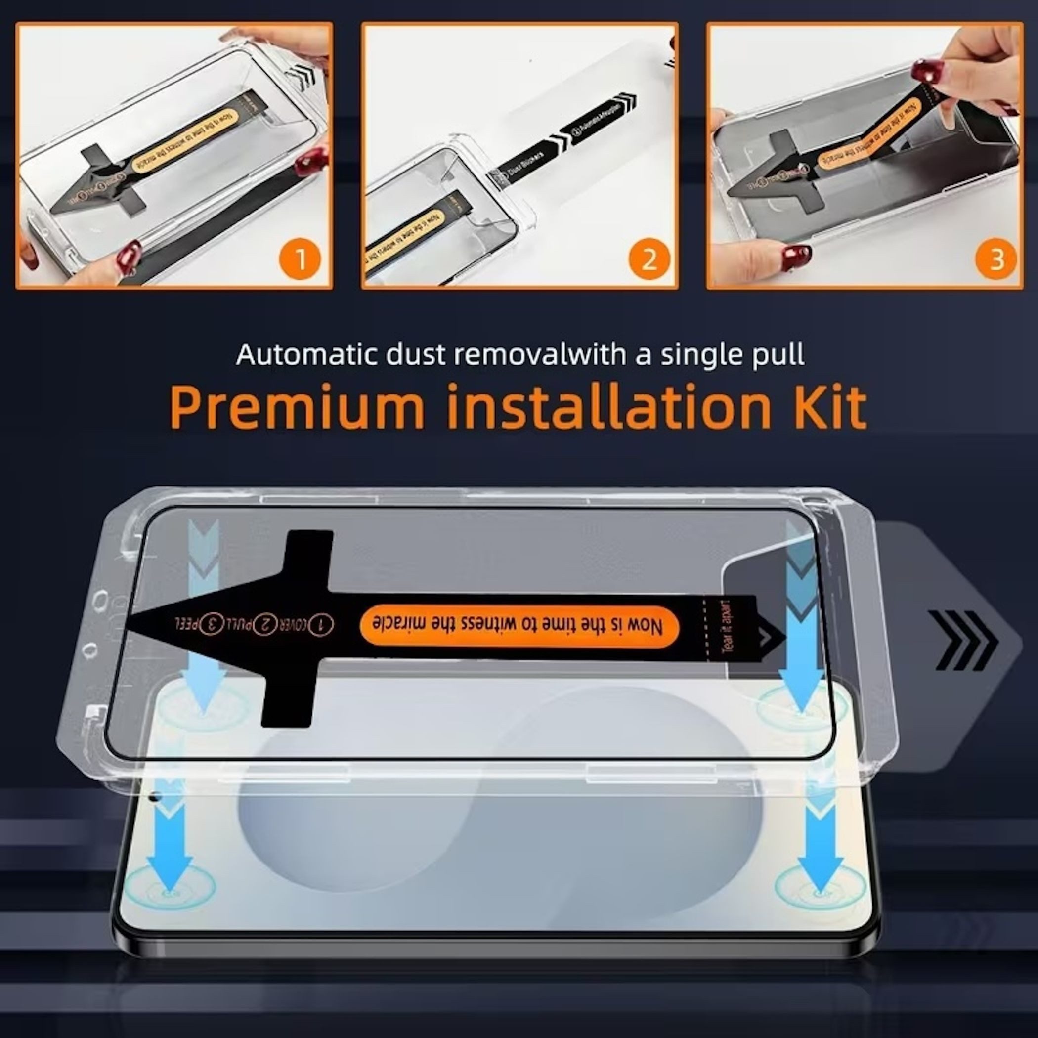 Wigento Handyhülle Für Xiaomi Redmi Note 15 5G Easy Install Premium 9H Schutz Hart Glas, Selbstmontage Ausrichtungsgehäuse – Bild 5 von 5