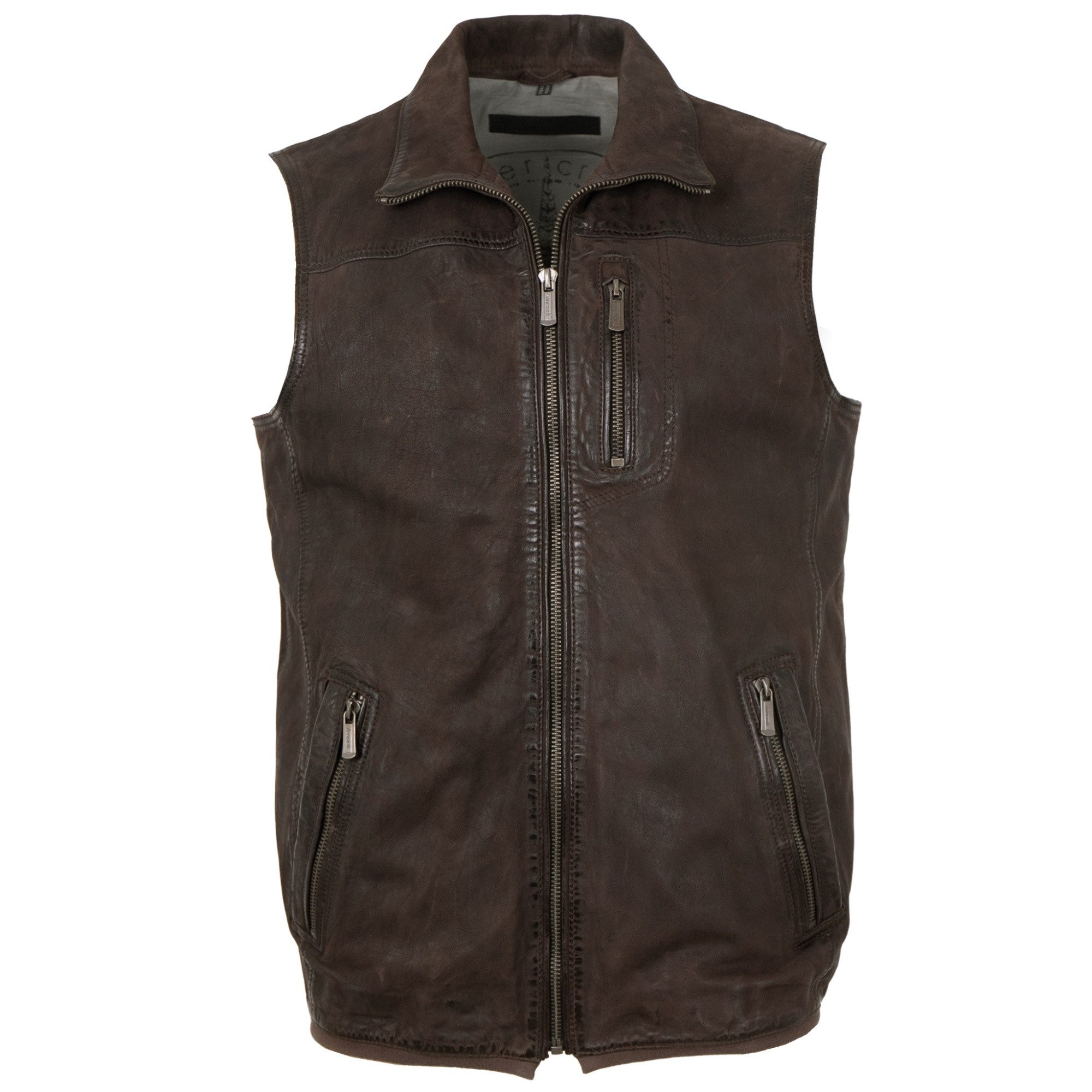 Deercraft Lederweste DMCork Deercraft - Herren Lederweste Lammnubuk dunkelb günstig online kaufen