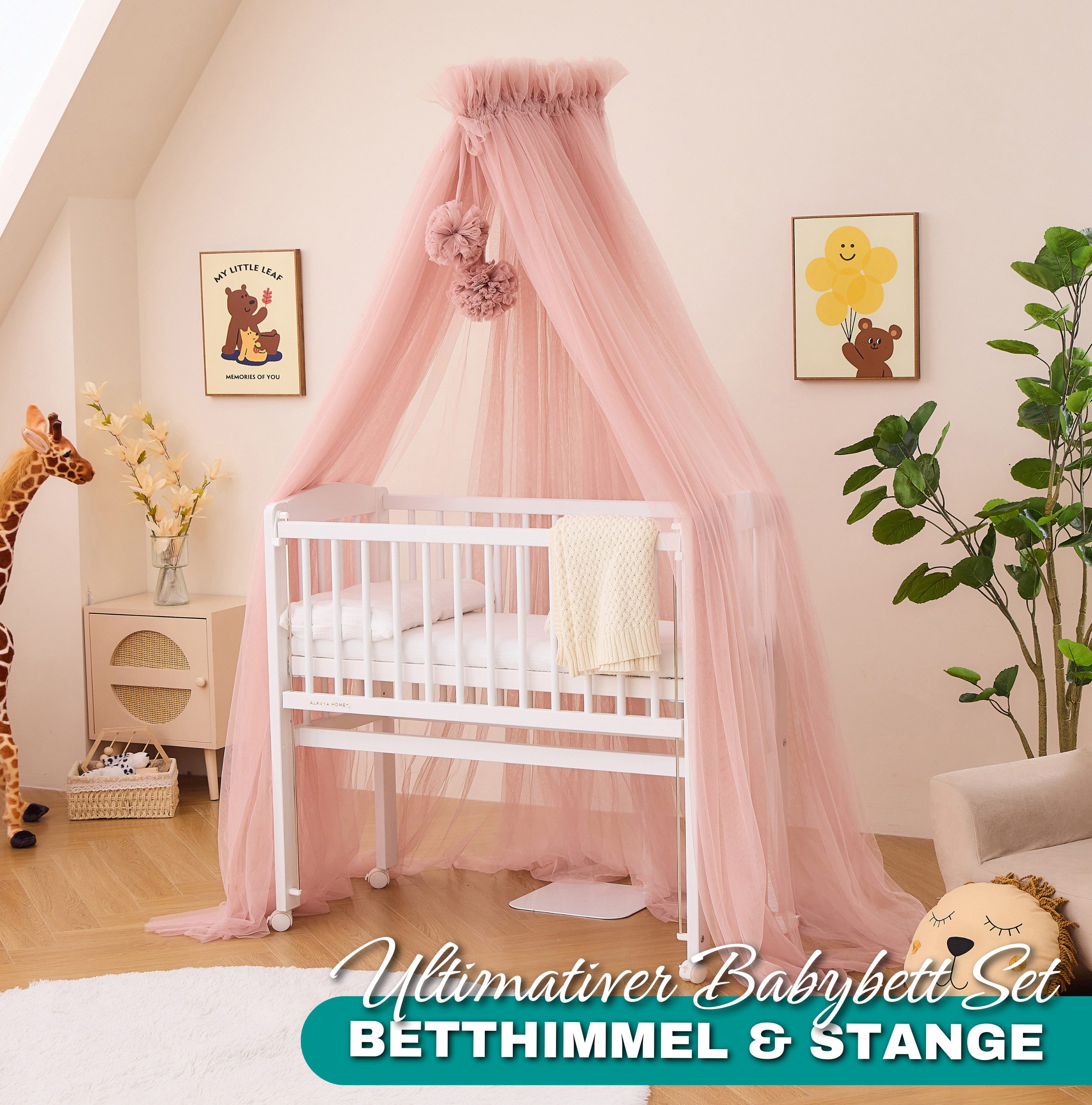 Alavya Home® Betthimmel 12 Meter Tüll Moskitonetz mit 2 Bommeln und Himmels günstig online kaufen