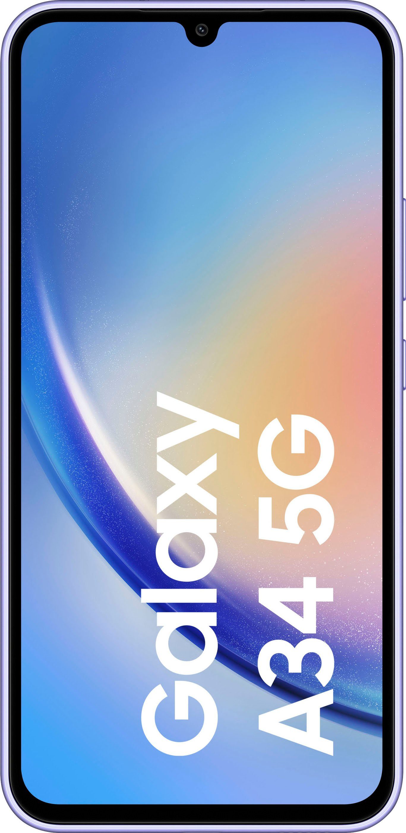 Samsung Galaxy A34 5G leicht violett Kamera) Zoll, Speicherplatz, Smartphone (16,65 256 48 MP 256GB cm/6,6 GB