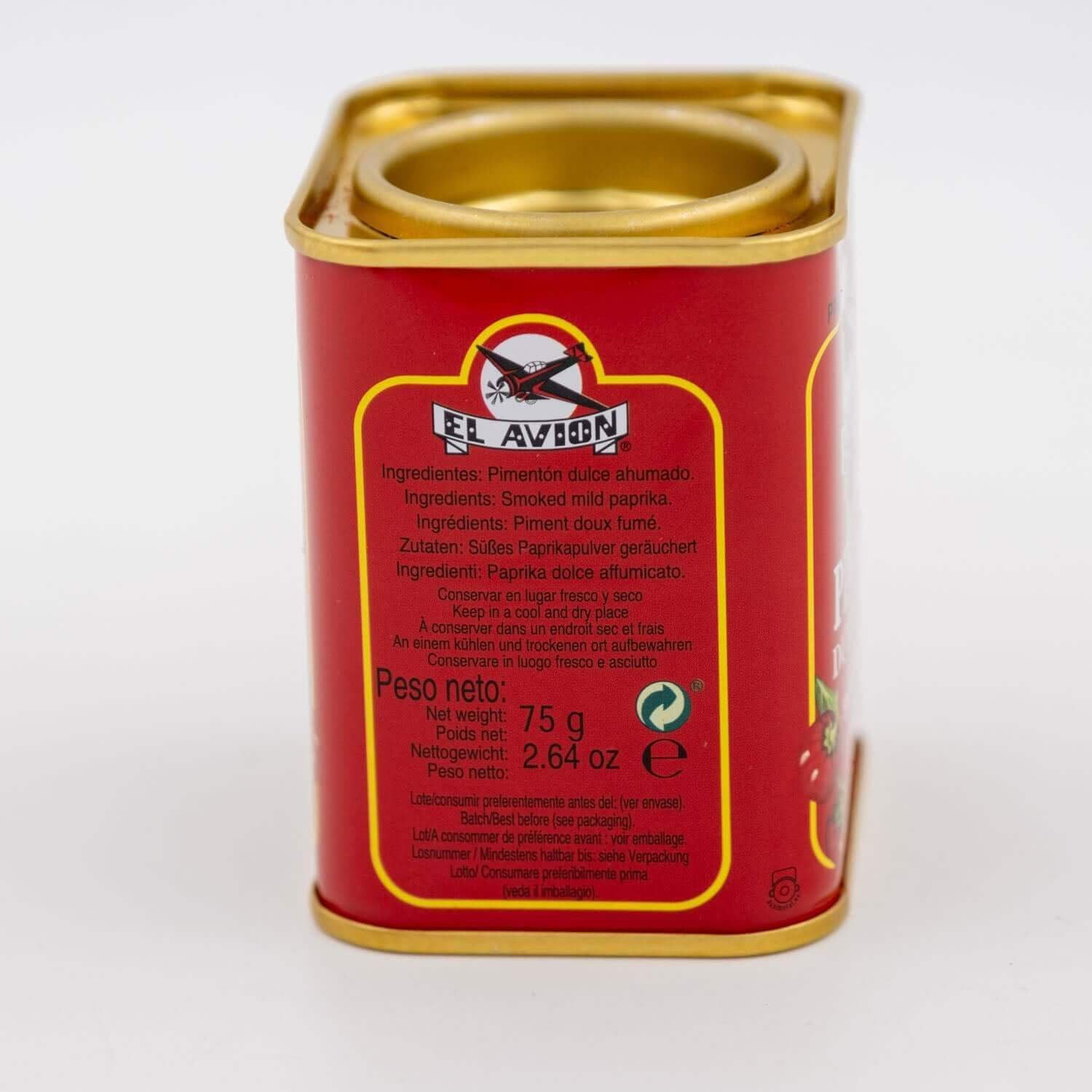 El Avion Gewürz Pimentón Dulce Ahumado, 75 g, 1 St. (Packung, Dulce Ahumado)