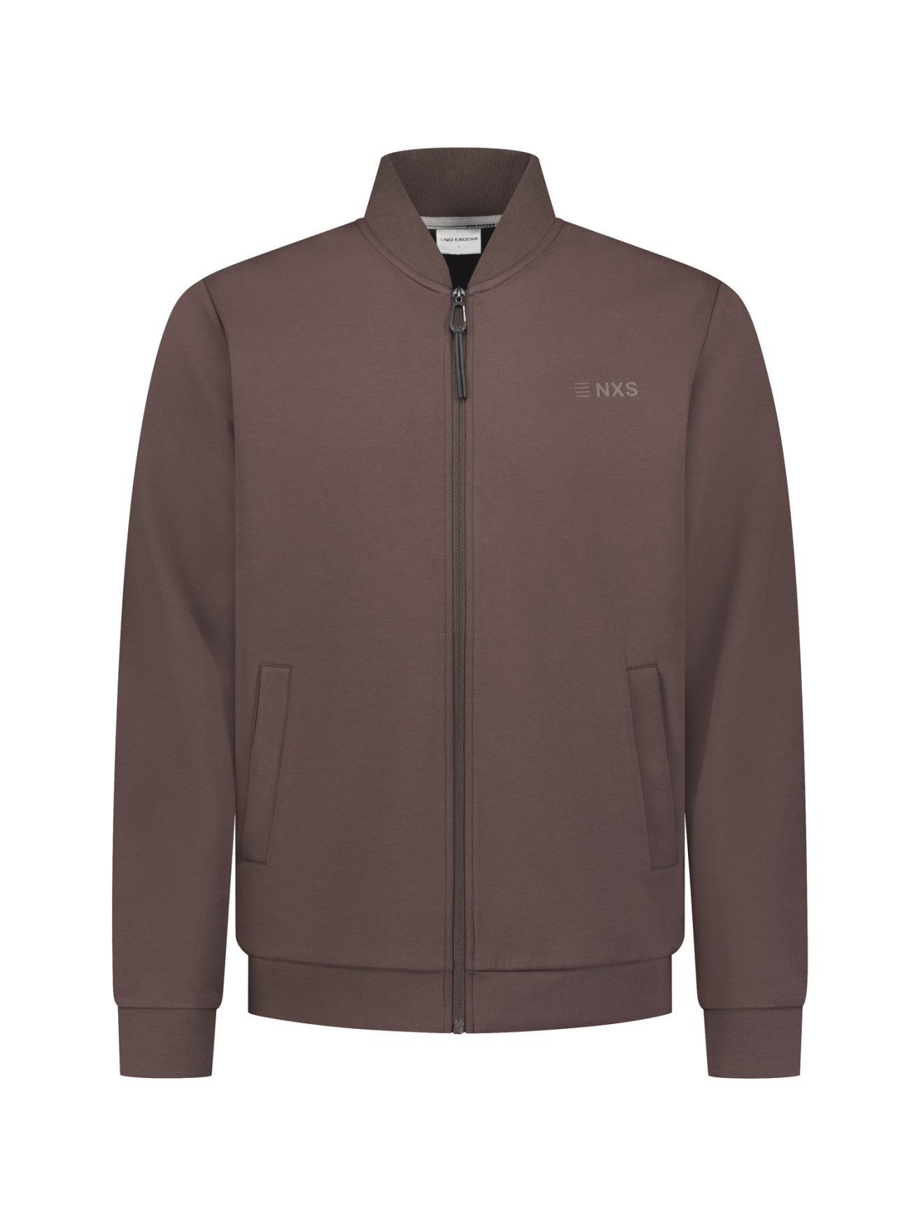 NO EXCESS Sweatjacke Sweater Full Zip Bomber Collar - Bomber Zipjacke