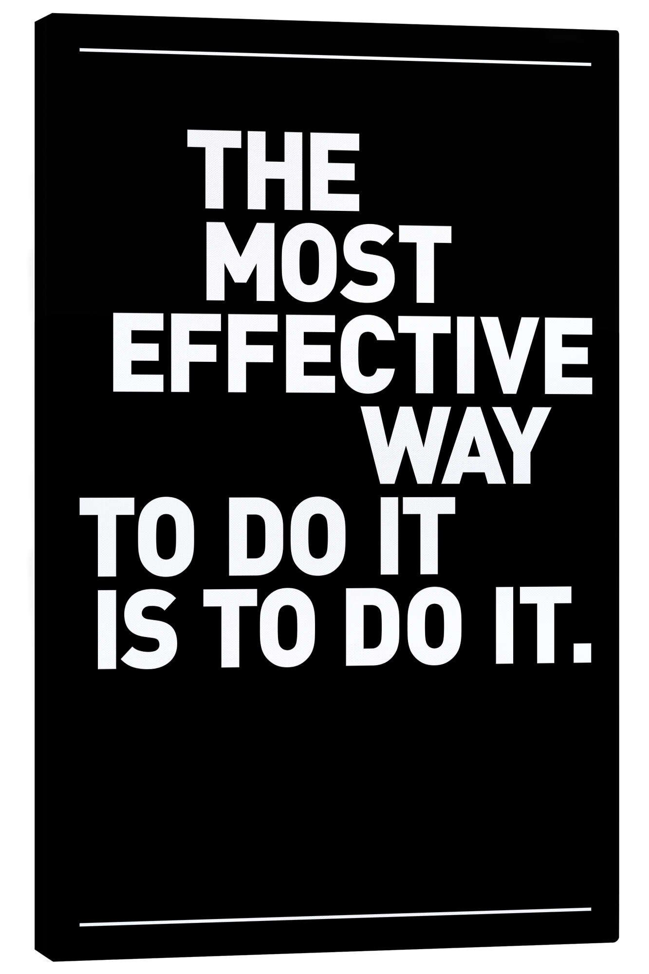 Posterlounge Leinwandbild THE USUAL DESIGNERS, The most effective way to do it, is to do it., Büro Modern Digitale Kunst