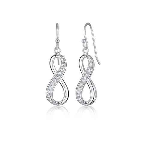 Elli Paar Ohrhänger Infinity Zirkonia 925 Sterling Silber