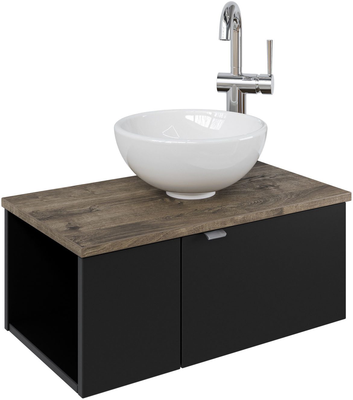 Saphir Waschtisch "Serie 6915 Waschschale mit Unterschrank für Gästebad, Gä günstig online kaufen