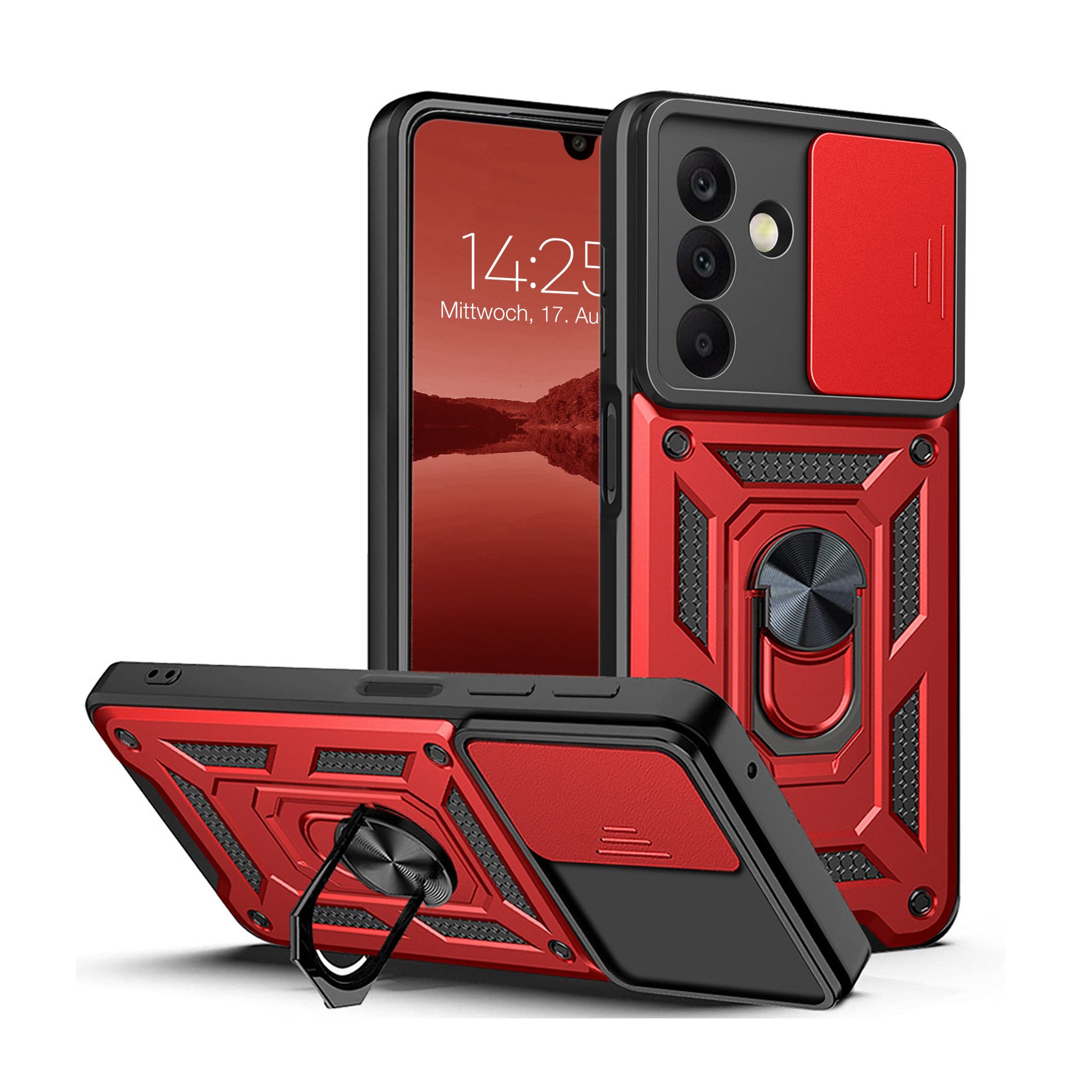 Tec-Expert Handyhülle Outdoor Cover Hülle für Samsung Galaxy A17 / A17 5G 6.7 Zoll, 6.7", Premium Hülle mit Kameraschutz aus verstärktem Polycarbonat