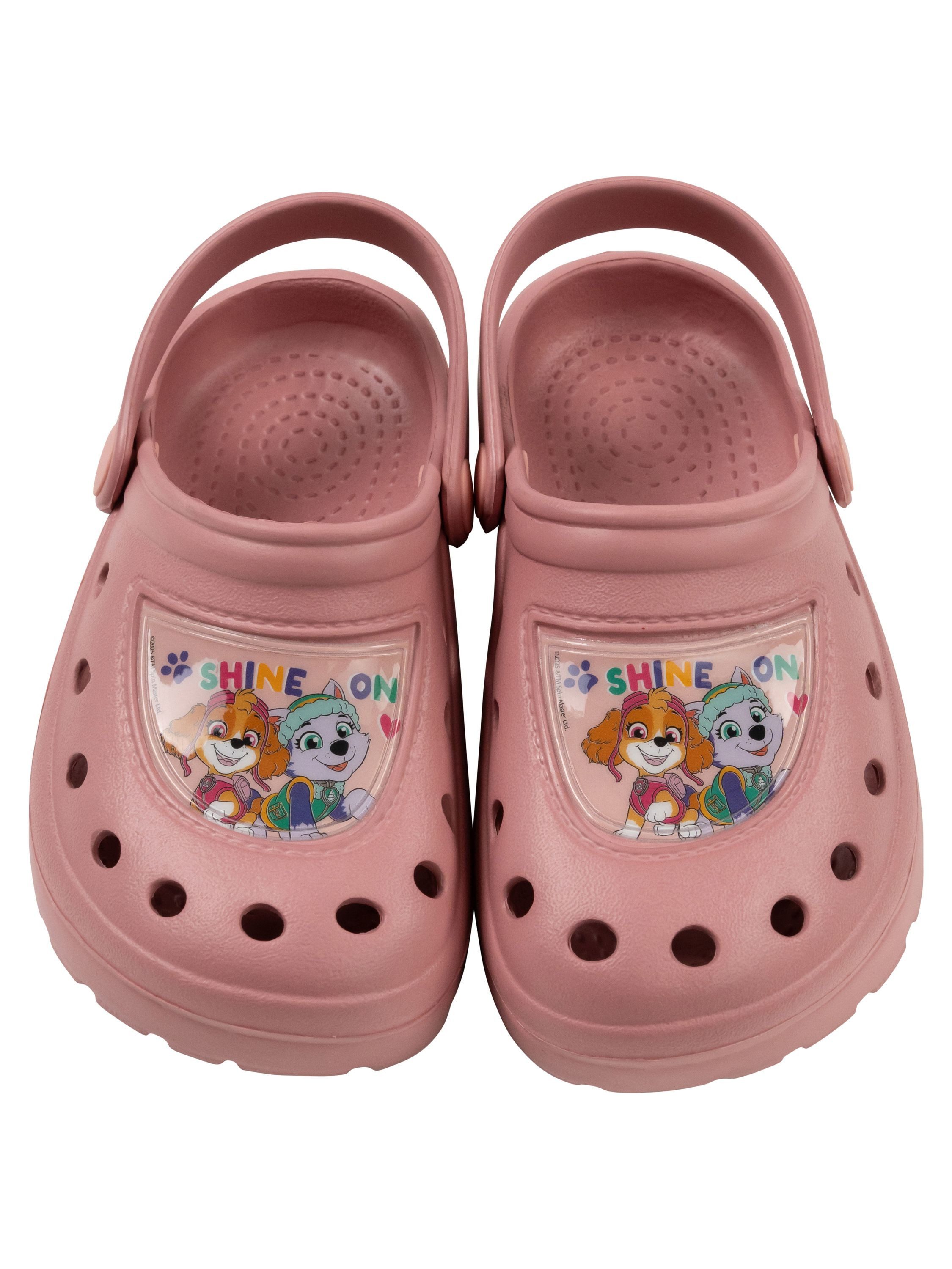 United Labels® Paw Patrol Clogs Skye Sandalen Pantoletten Gartenschuhe rutschfest Badesandale