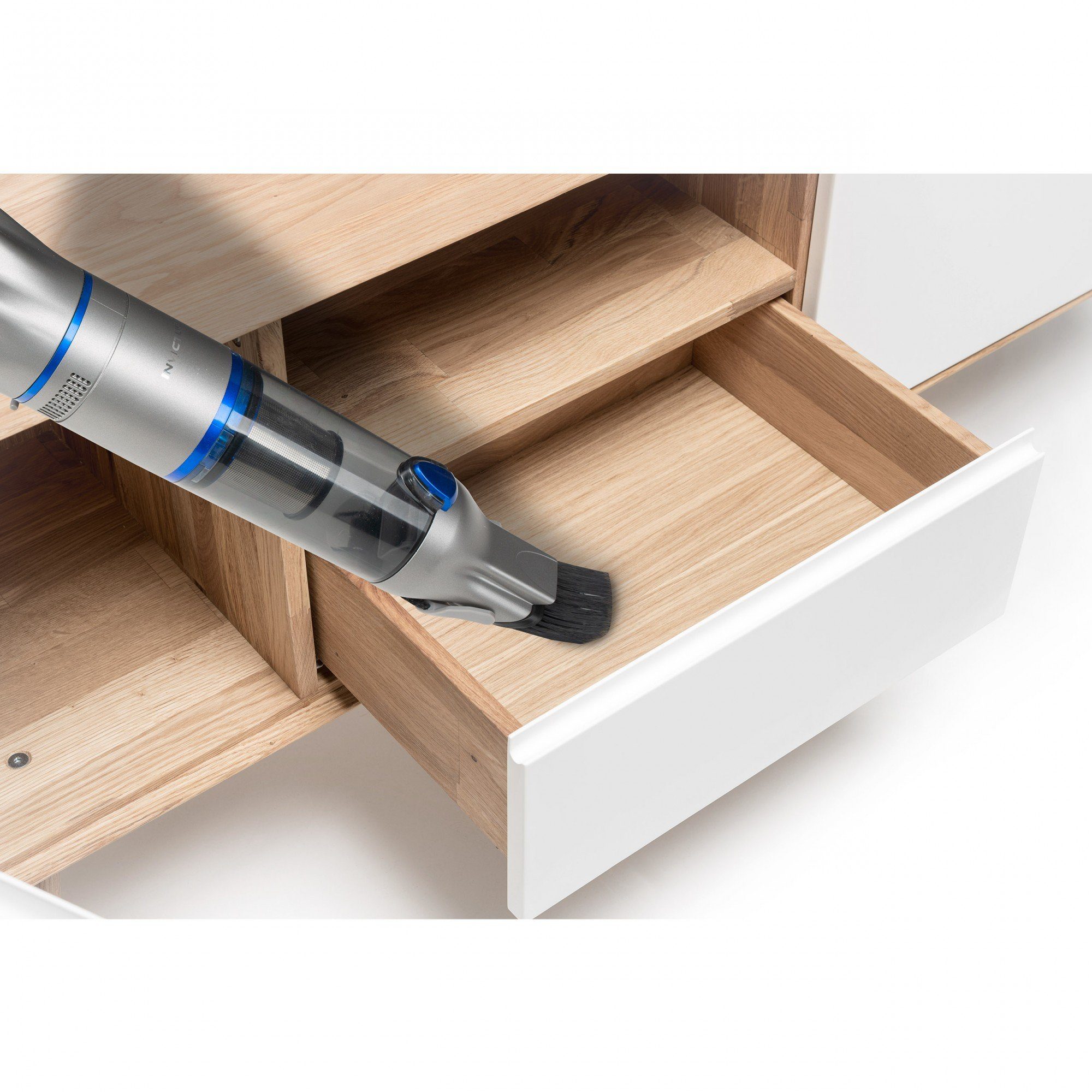 Genius Akku-Handstaubsauger Invictus One 2.0 Handstaubsauger + Bodenstaubsauger 15-TLG, 11,2 W, blau, beutellos & kabellos 13kPA, 2x HEPA Filter, Akku, Bürsten-Set