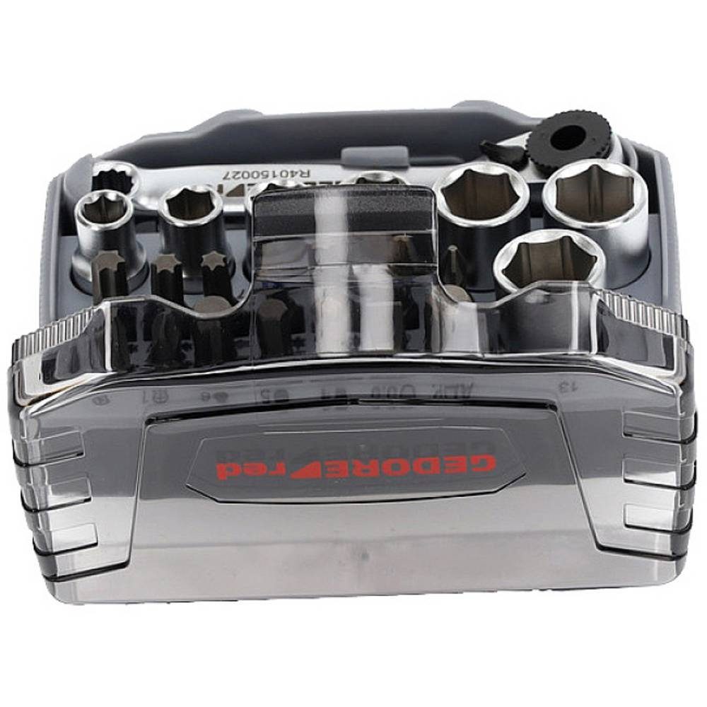Gedore Red Steckschlüssel Bit-Knarren-Satz 1/4″ mit Bit-Fix.-Adapter compact 23-teilig 3300026