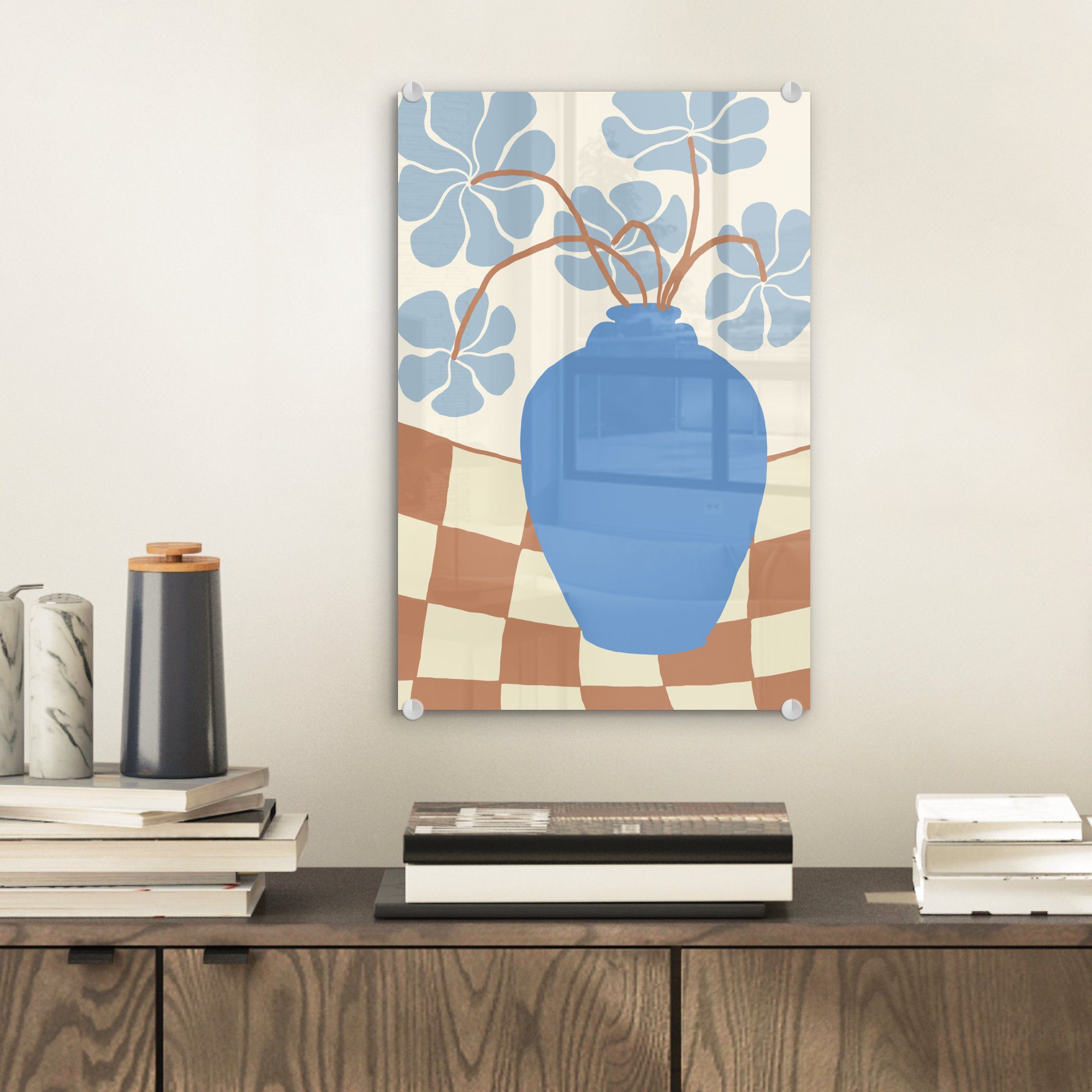 MuchoWow Acrylglasbild Blumen - Topf - günstig online kaufen