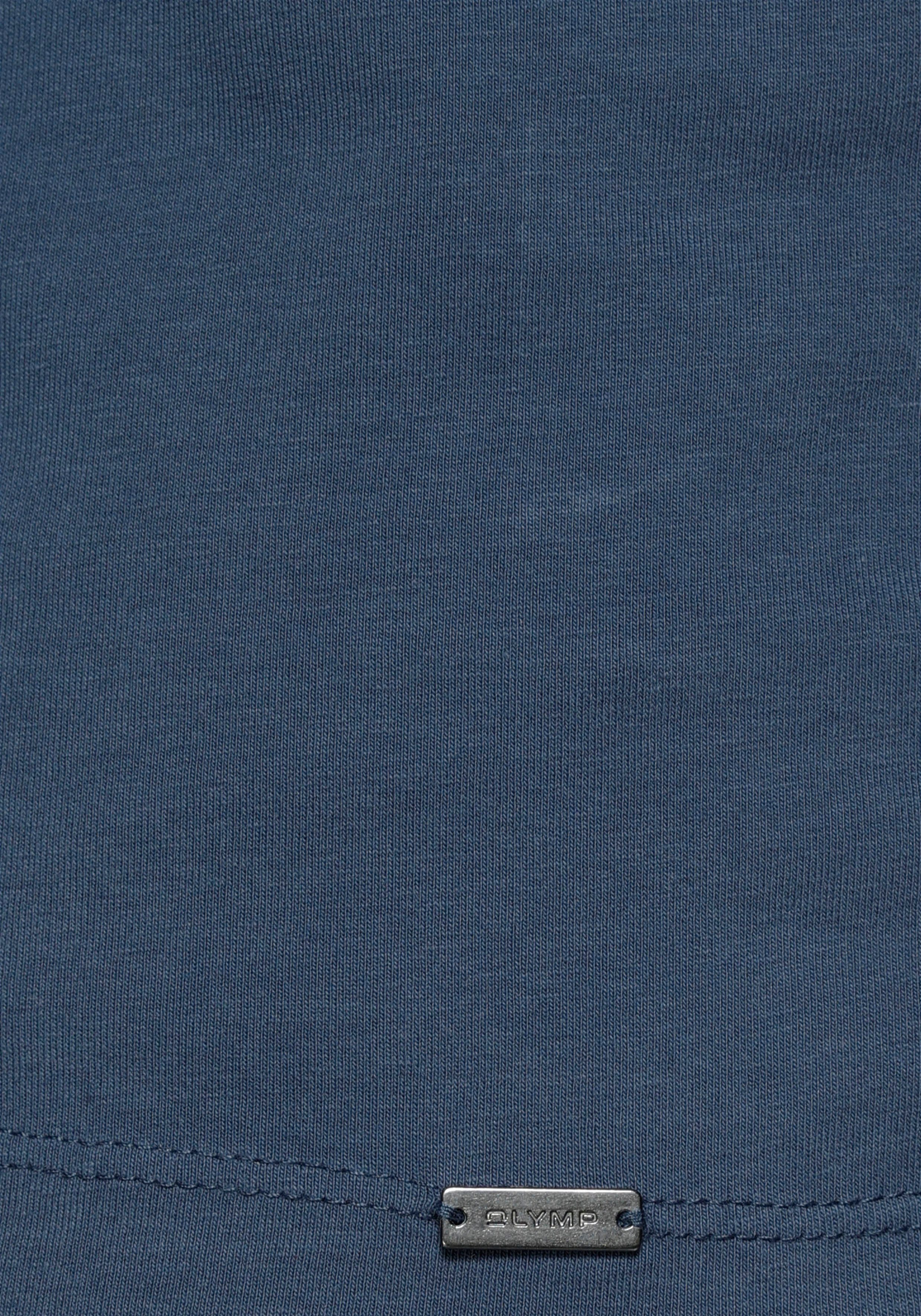 OLYMP T-Shirt Jersey indigo Five feinem body aus fit Level