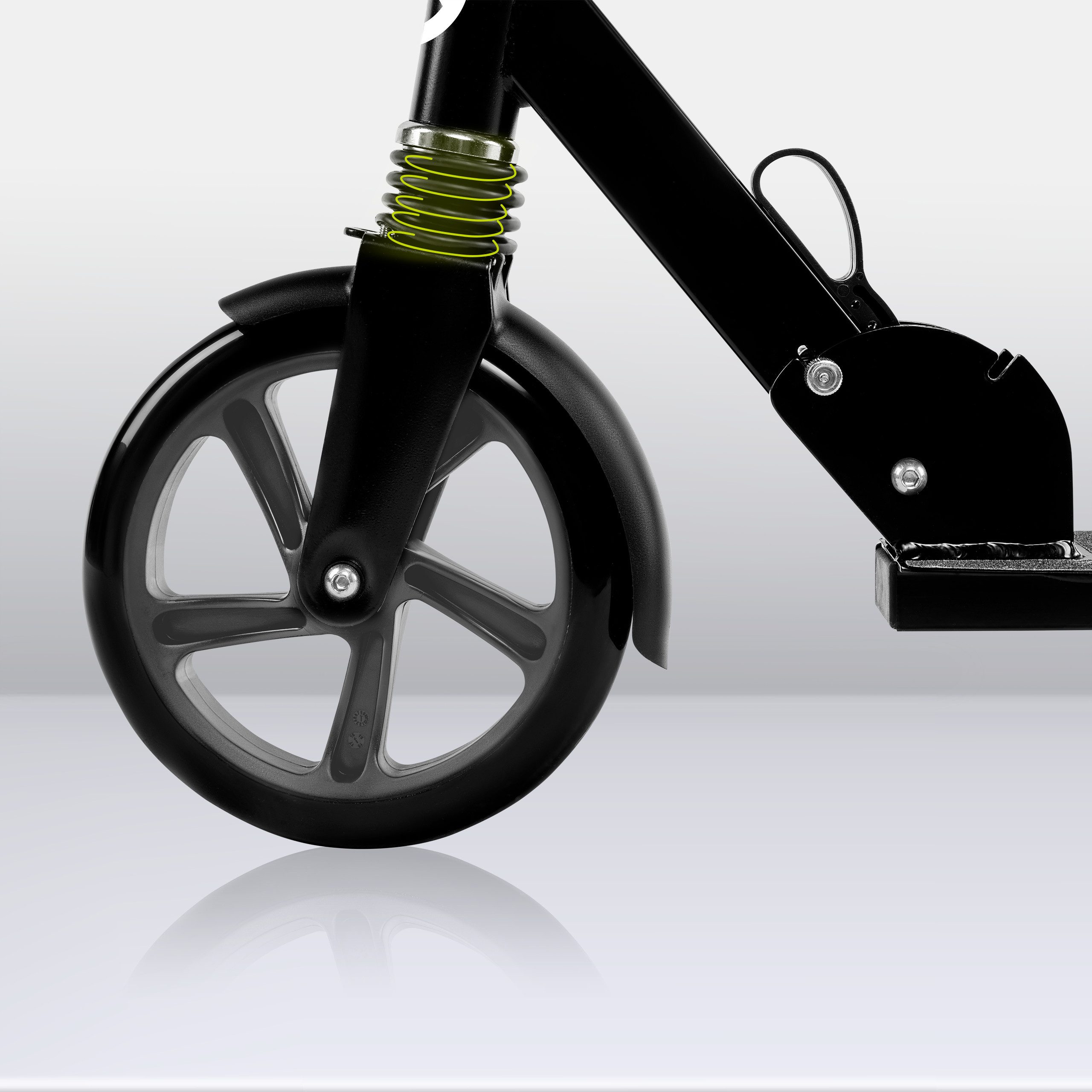 lionelo Cityroller LUCA, (Tretroller), Stoßdämpfer Rollen 200mm  Kugellager ABEC7 klappbar Alu