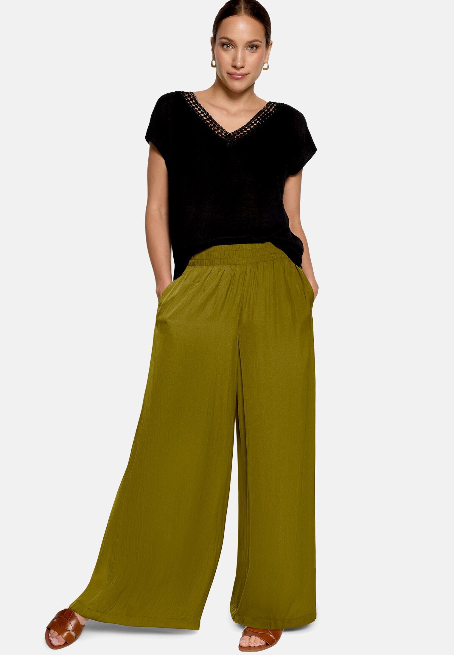 Zero T-Shirt Damen mit V-Ausschnitt (1-tlg) Spitze