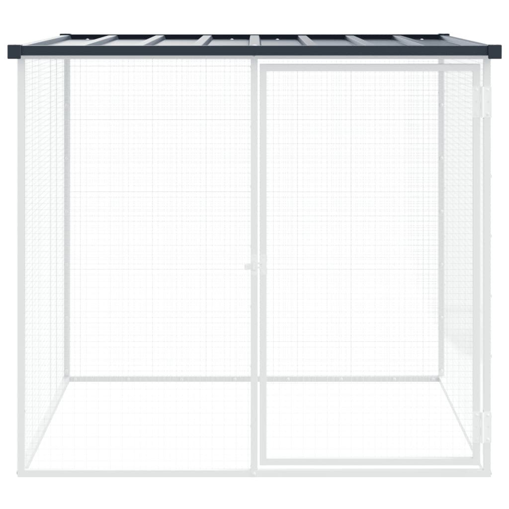 vidaXL Hühnerstall, Hühnerkäfig mit Dach Anthrazit 103x98x90 cm Verzinkter Stahl
