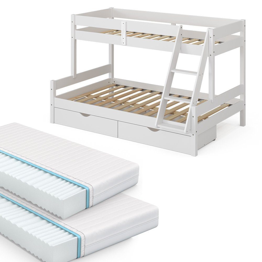 VitaliSpa® Etagenbett Everest, Weiß, 120x200 / günstig online kaufen