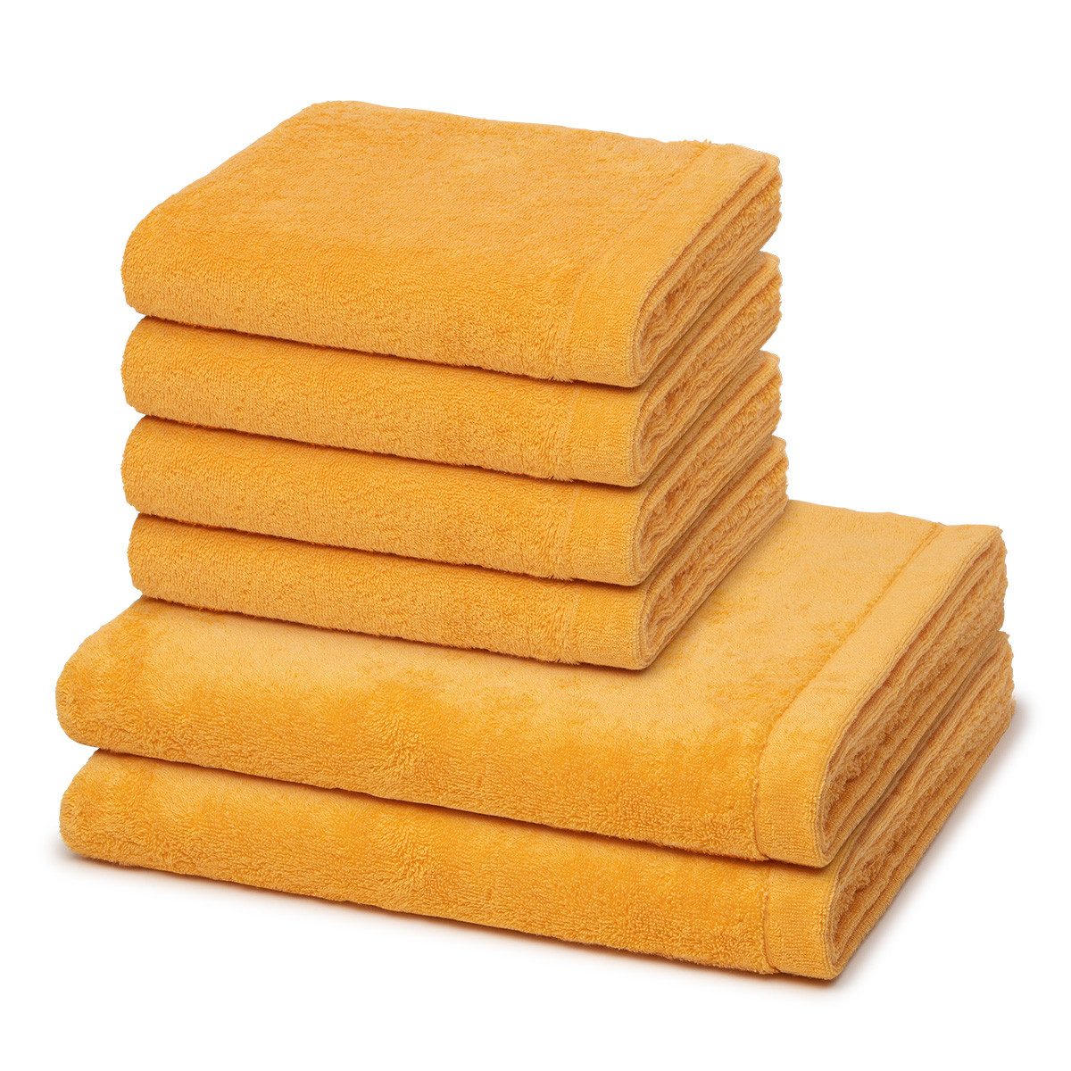 Cawö Handtuch Set Lifestyle, Walkfrottee (Spar-Set, 6-St), 4 X Handtuch 2 X Duschtuch im Set - Baumwolle - Saugstark