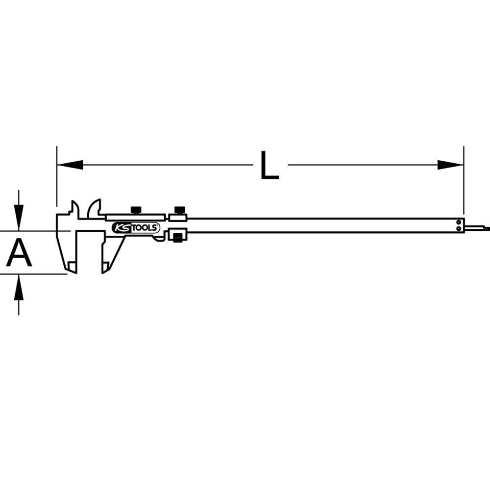 KS Tools 0-300mm, 415mm Messschieber Werkstatt-Messschieber