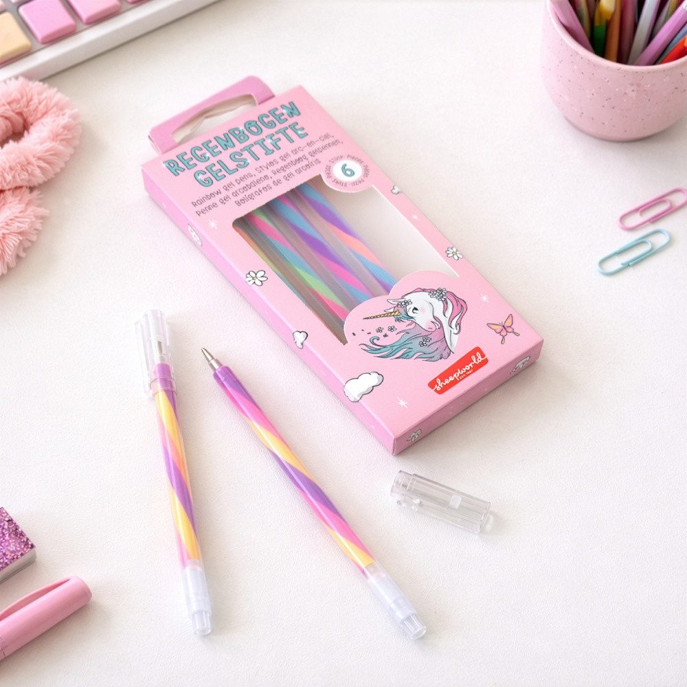 Sheepworld Kugelschreiber Regenbogen-Gelstifte »Einhorn-Zauber«