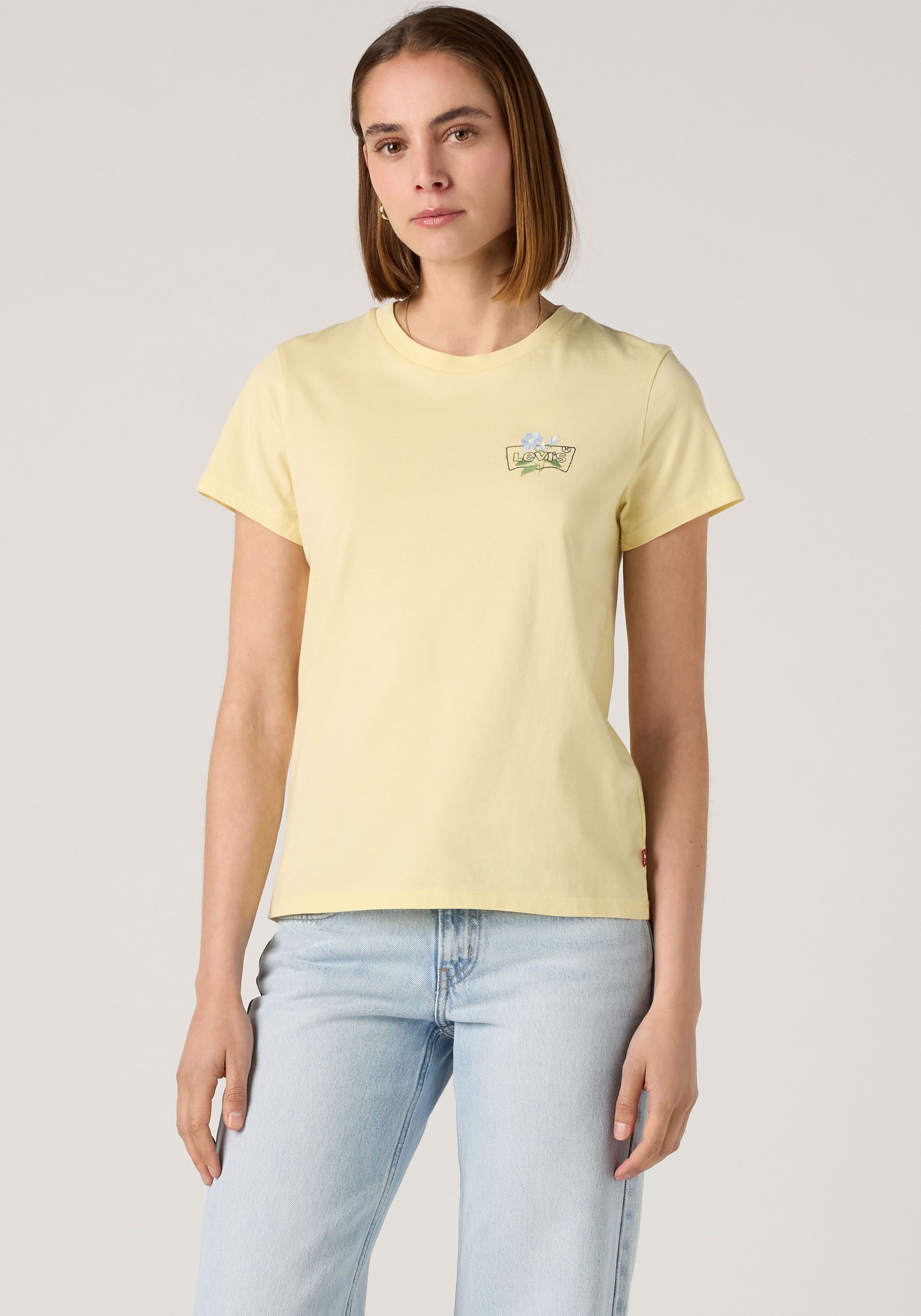 Levi's® Rundhalsshirt THE PERFECT TEE mit Logo im Metallic-Holo Print
