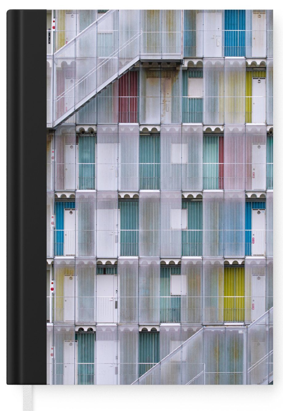 98 Treppe, - Journal, - Haushaltsbuch Türen Notizheft, Merkzettel, A5, Tagebuch, Architektur Notizbuch MuchoWow Wohnungen - Seiten,