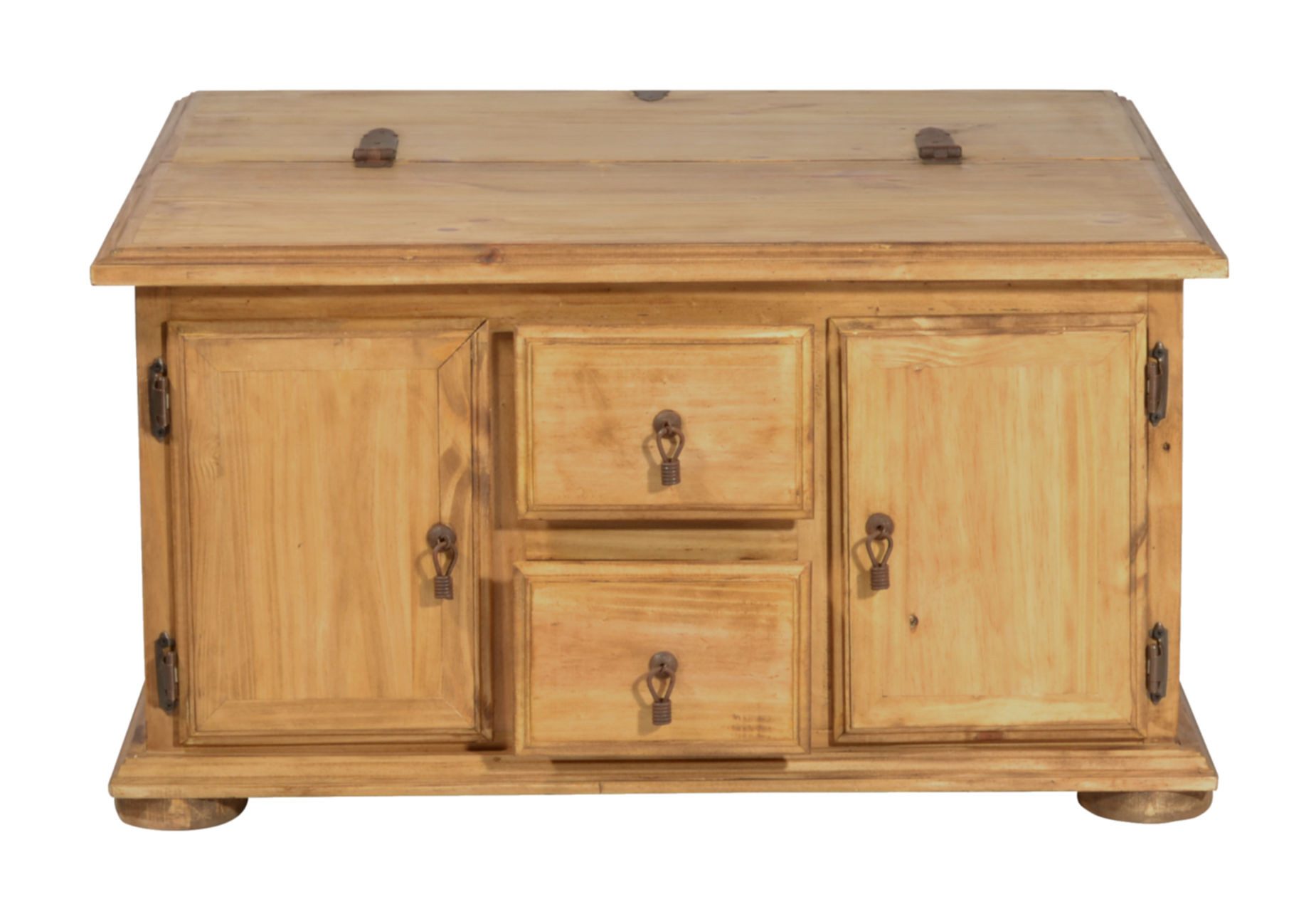 MiaMöbel Truhentisch Mexico, aus massivem Pinienholz Honig