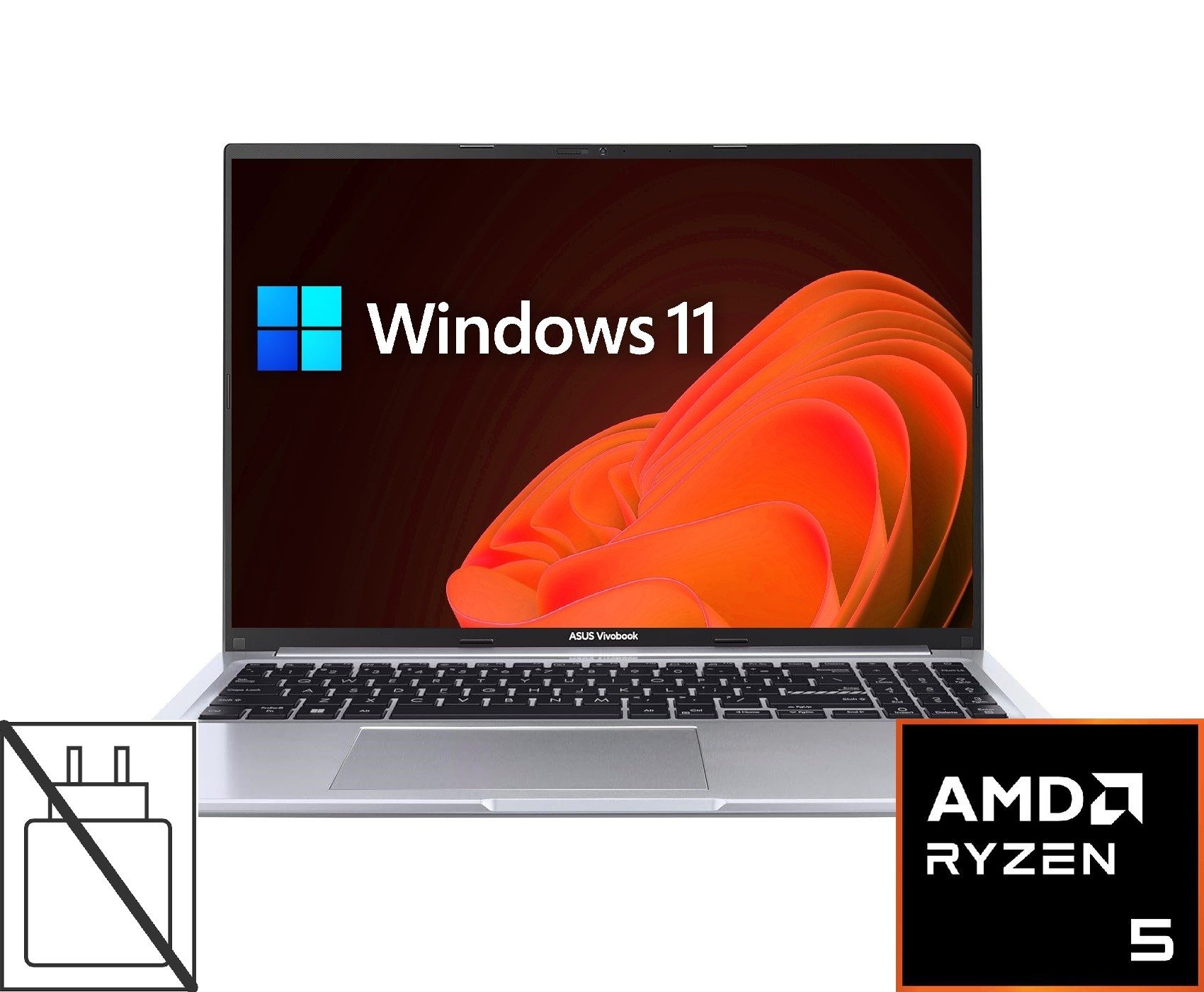Asus VivoBook M160 Notebook (40,6 cm/16 Zoll, AMD Ryzen 5 150, 16 GB, 500 GB SSD, Netzteil nicht enthalten)