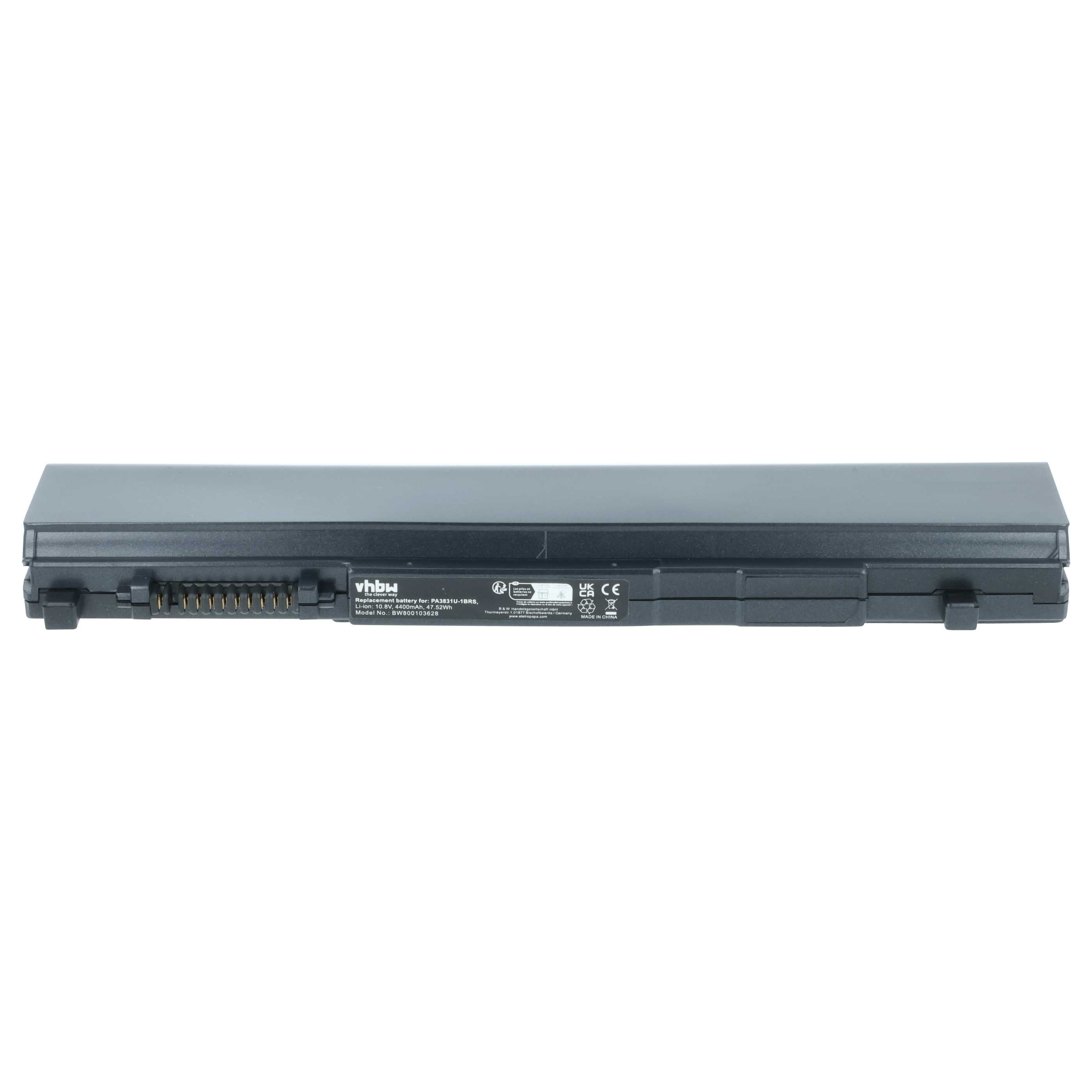 vhbw Akku passend für Toshiba Dynabook R730/B, R731/36C, R731/36DB, R730, Laptop-Akku Akku Li-Ion 4400 mAh (10,8 V, 1 St), Leistungsfähiger Austausch-Akku für Notebook, Wiederaufladbar, Jede