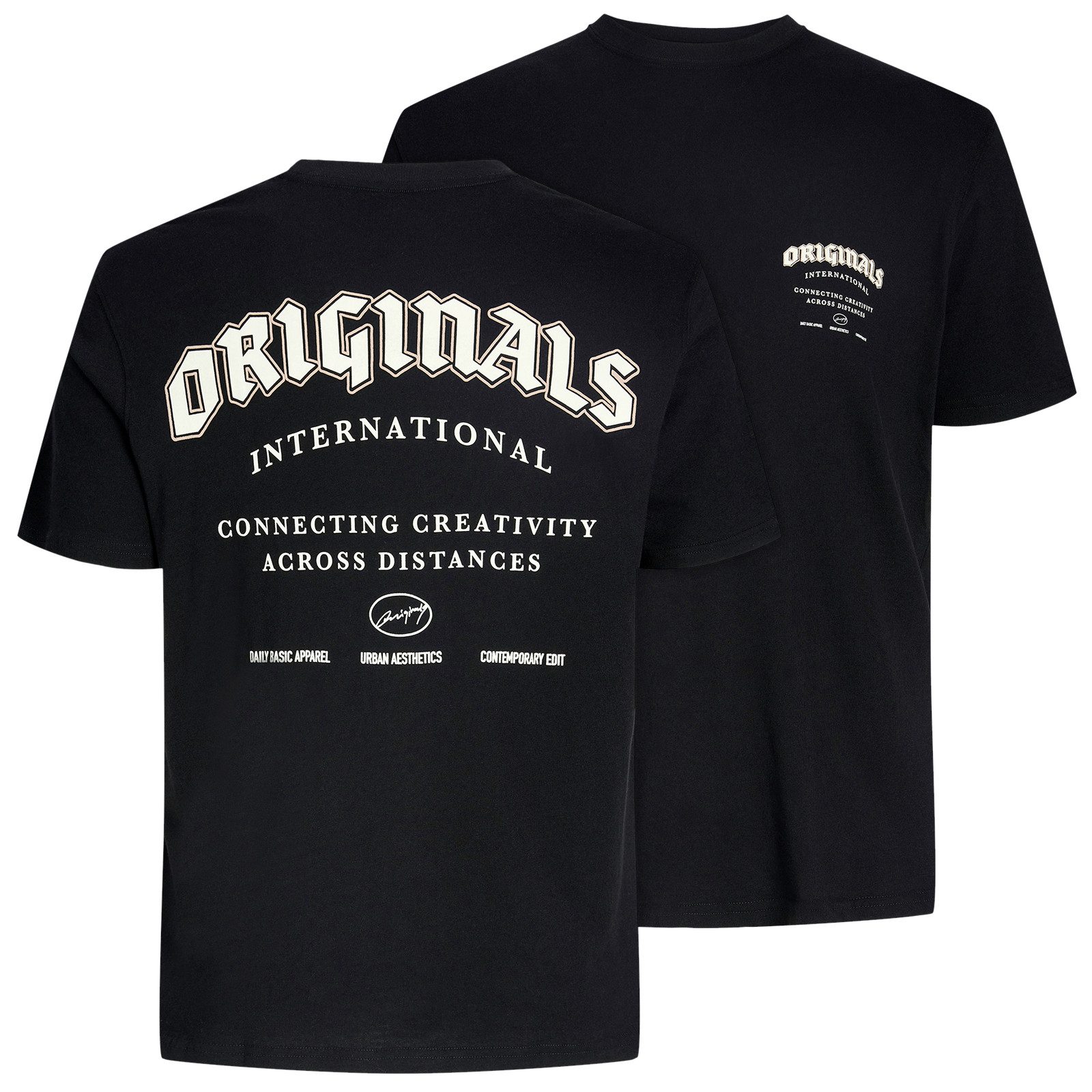 Jack & Jones Rundhalsshirt Jack&Jones T-Shirt schwarz XXL Backprint JORMEAD günstig online kaufen