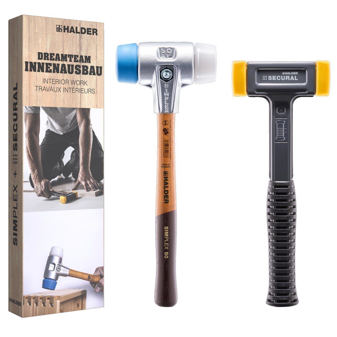 Gummihammer HALDER Aktionsbox Dreamteam Innenausbau SIMPLEX + SECURAL Schonhammer