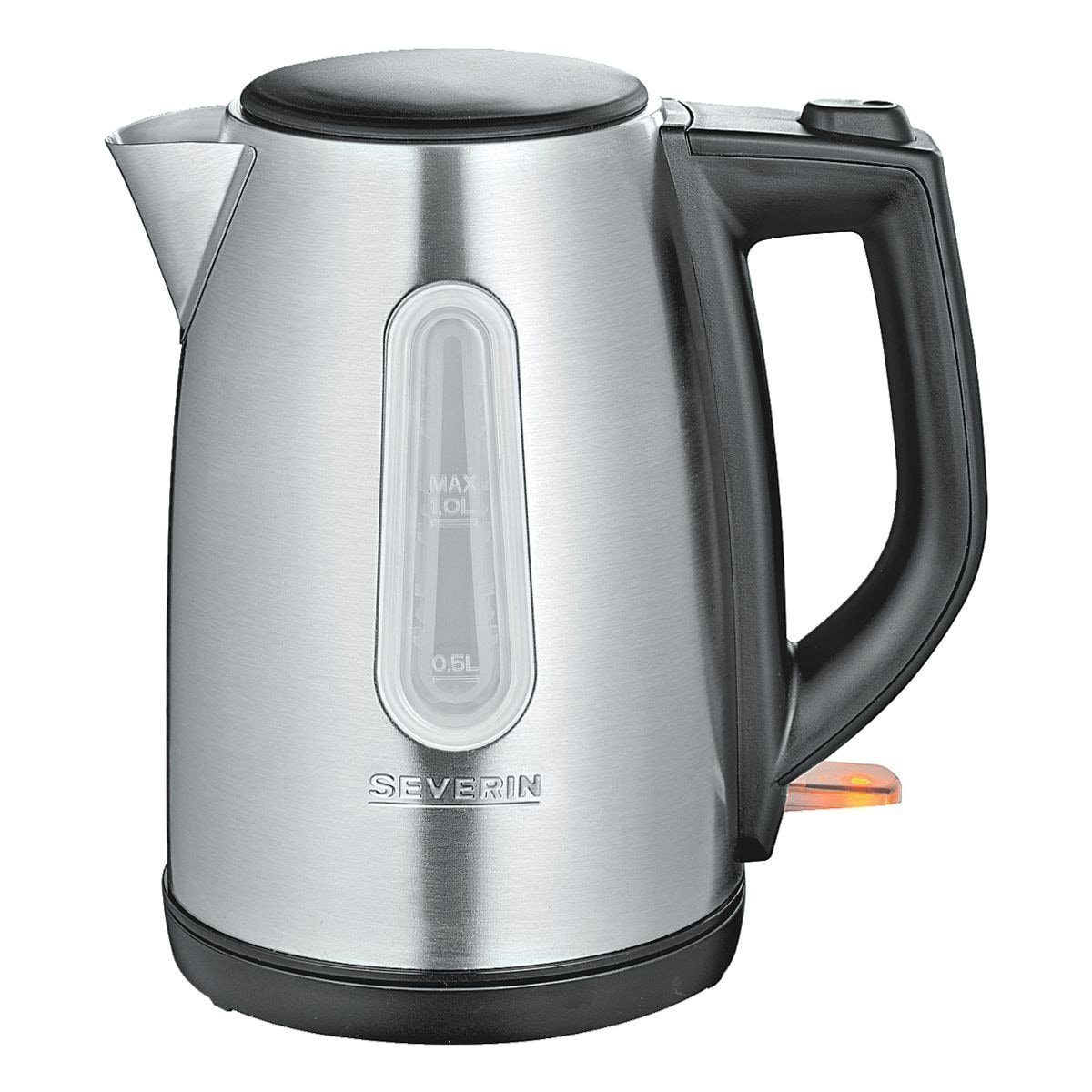 Severin Wasserkocher WK 3469, 1 Liter, 1-Hand-Bedienung, Watt 1 2200 W, kabellos, l, 2200 mit