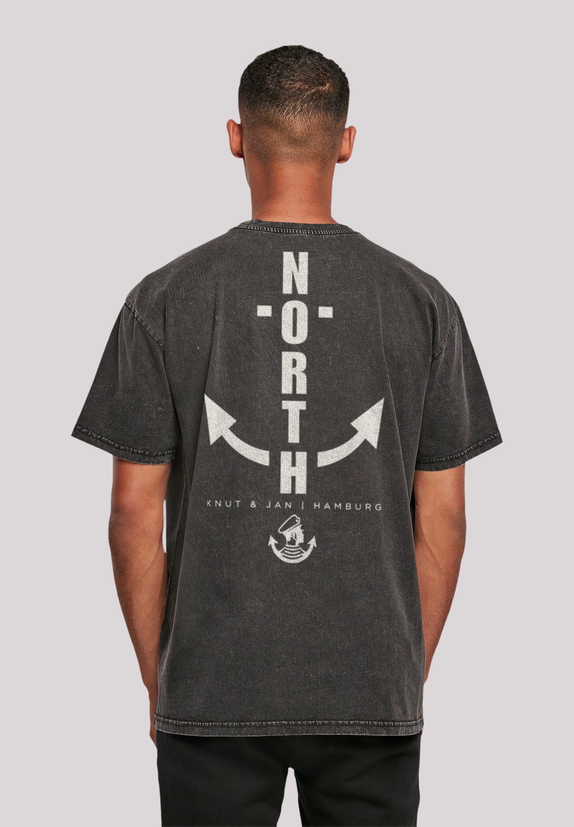 F4NT4STIC T-Shirt North Anchor Print schwarz