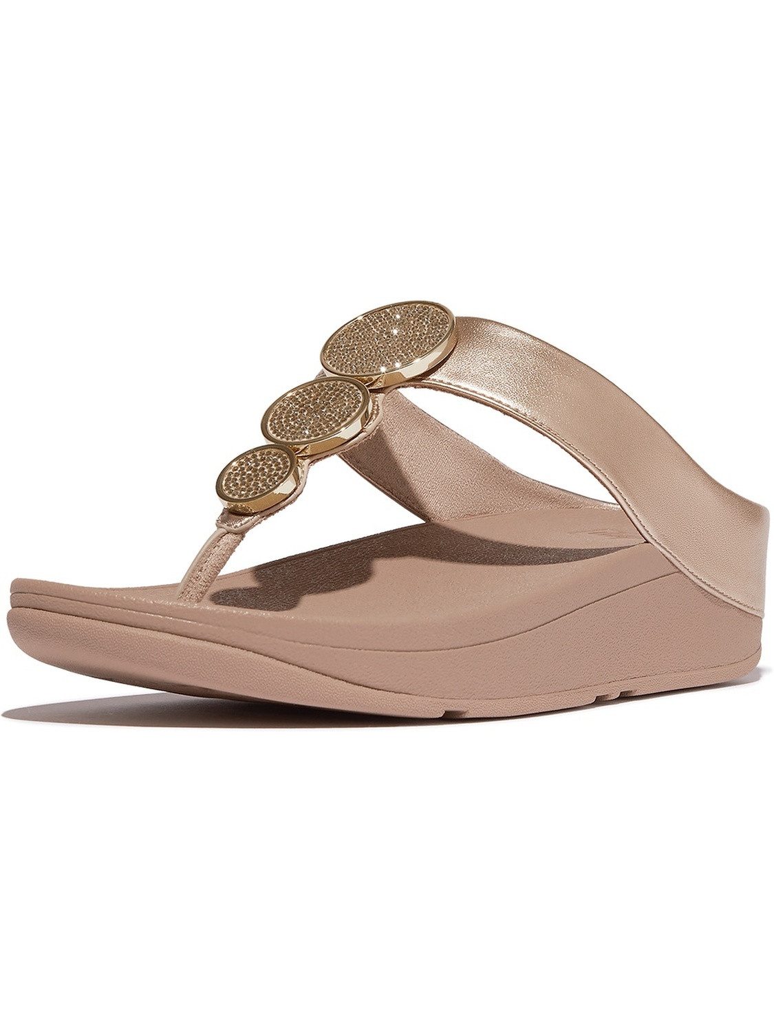 Fitflop Halo Bead-Circle Metallic Toe-Post Sandals Sandale