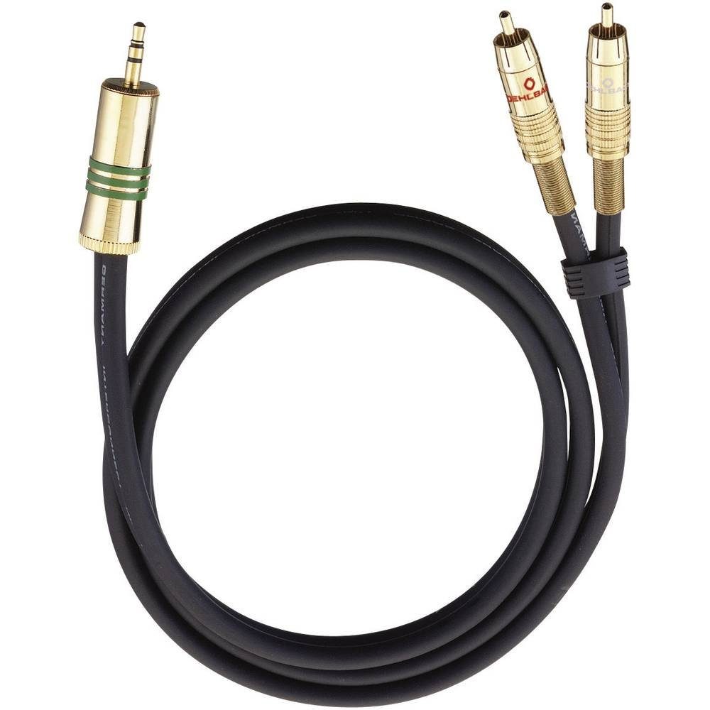 OEHLBACH Klinke/Cinch Anschlusskabel Klinkenstecker 3.5 mm 2056 Audio- & Video-Kabel, vergoldete Steckkontakte