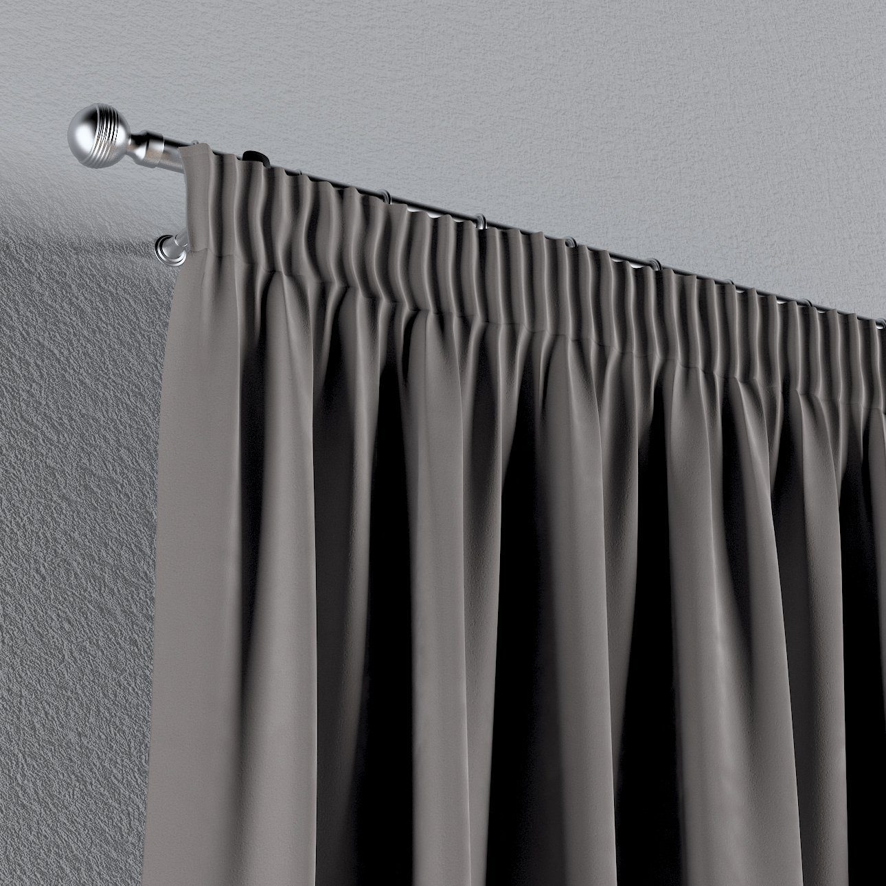 Velvet, Kräuselband Dekoria 130x100 Vorhang Vorhang cm, mit taupengrau