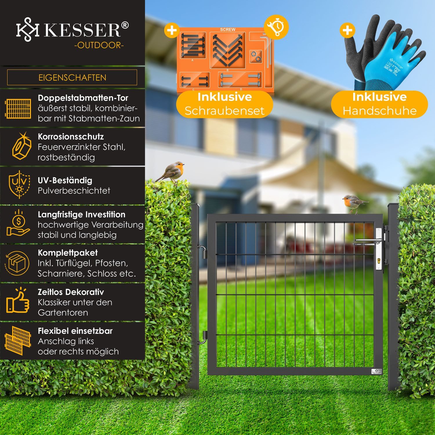 KESSER Gartentor, Gartentor Premium Gartentür aus günstig online kaufen