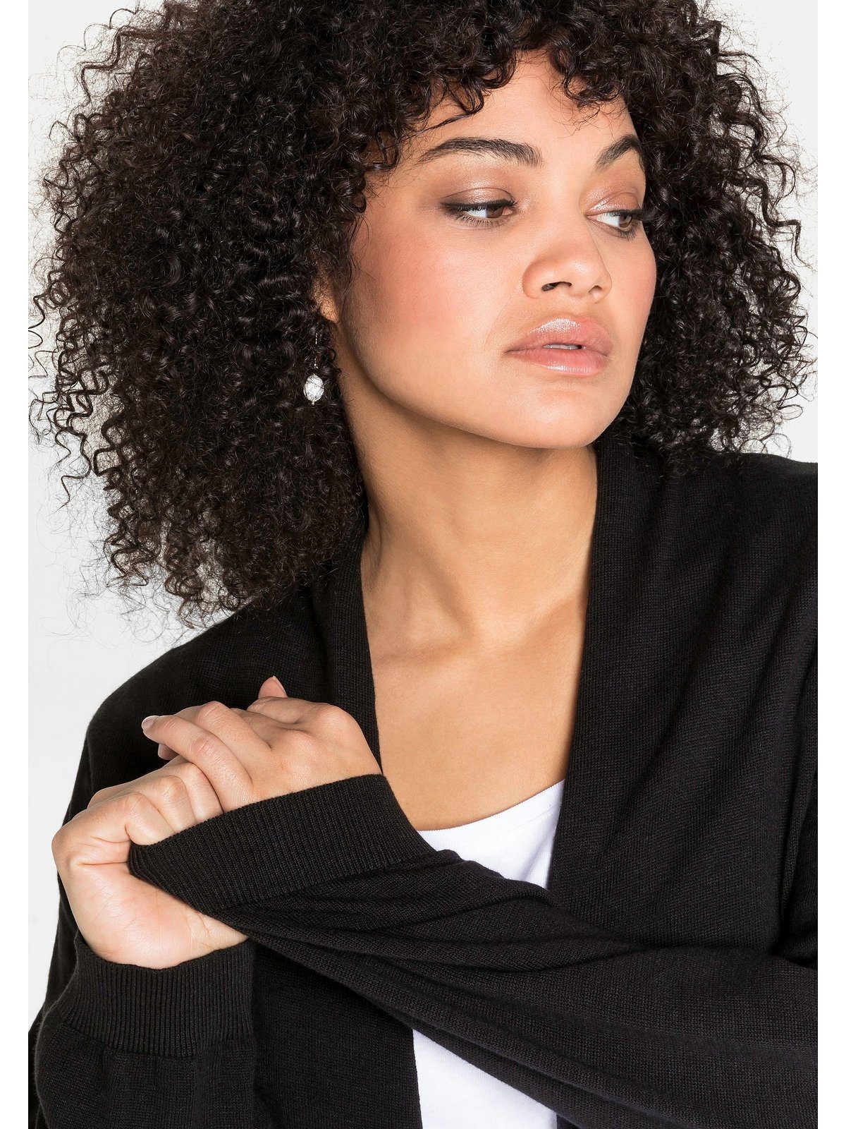 Sheego Strickjacke Große Größen mit Schalkragen