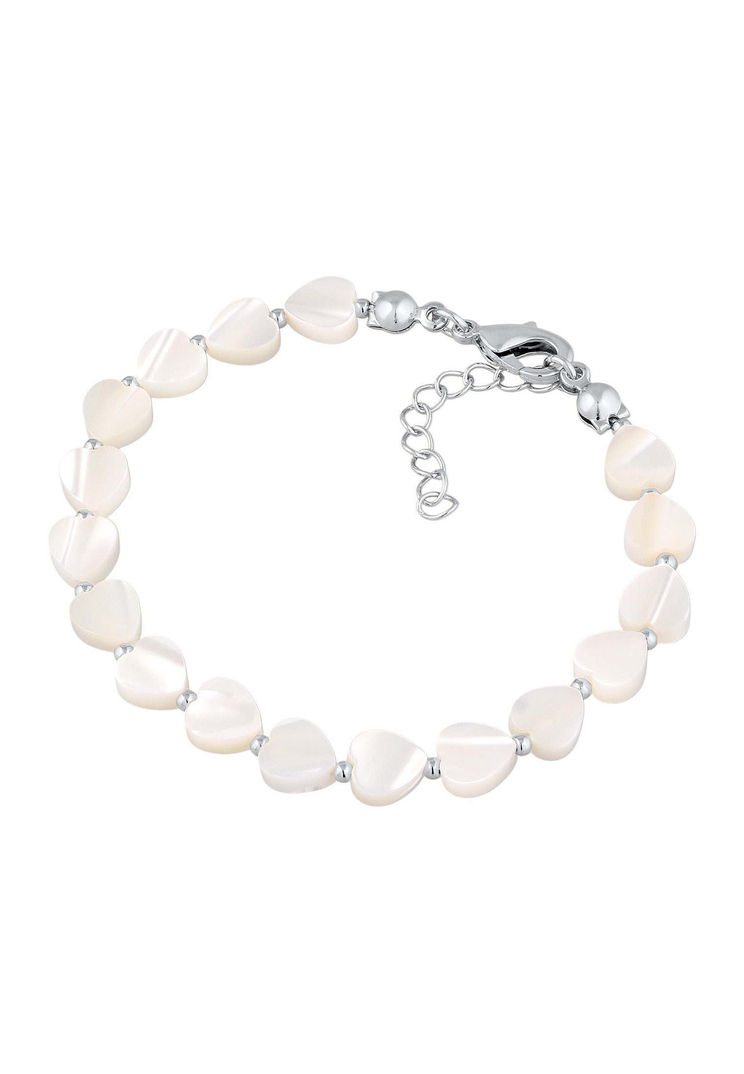 Elli Armband Muschel Herzen Kette Silberfarben (kein Set, 1-tlg) günstig online kaufen