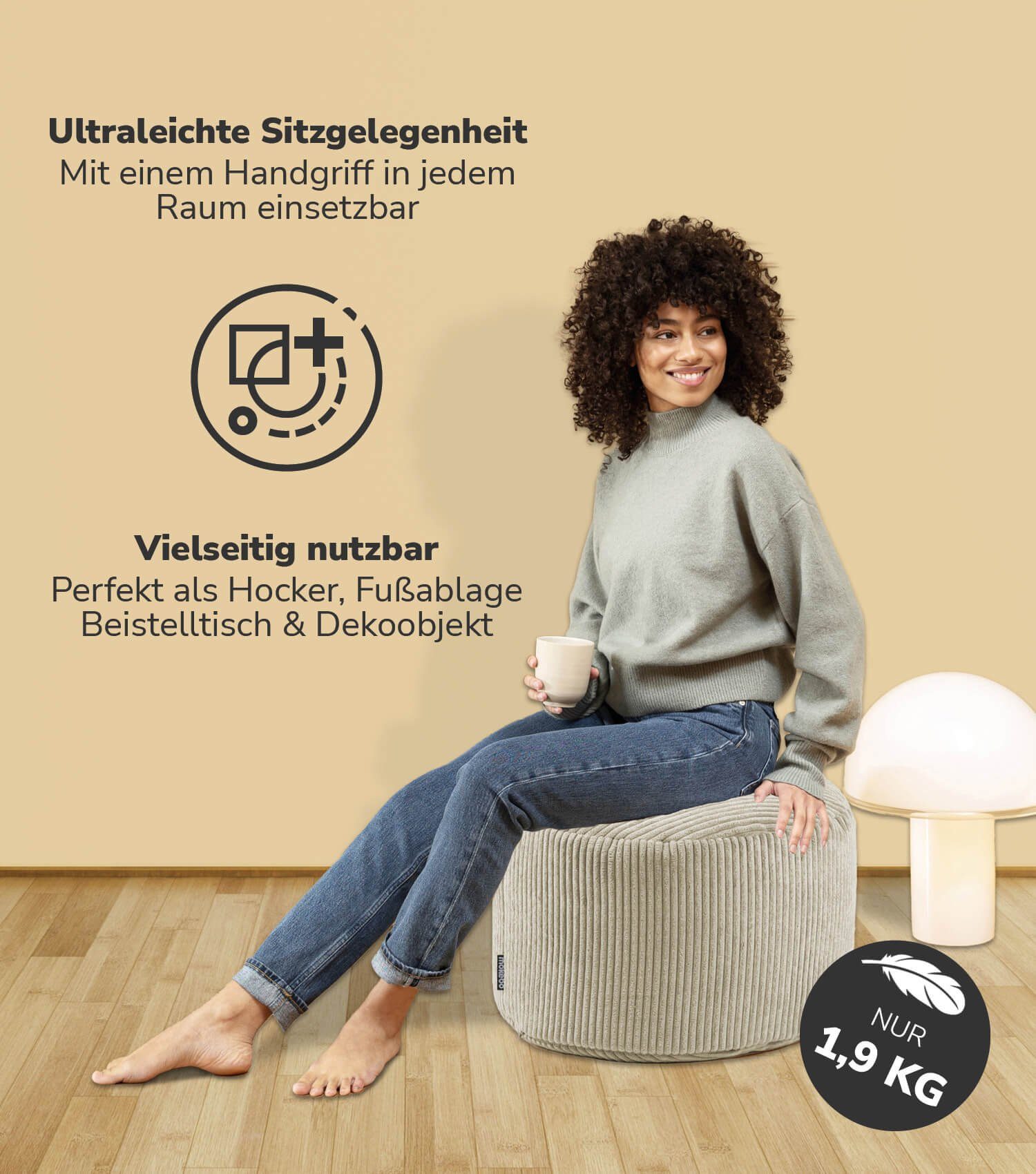 mokebo Pouf Der faule Lenz (aus günstig online kaufen