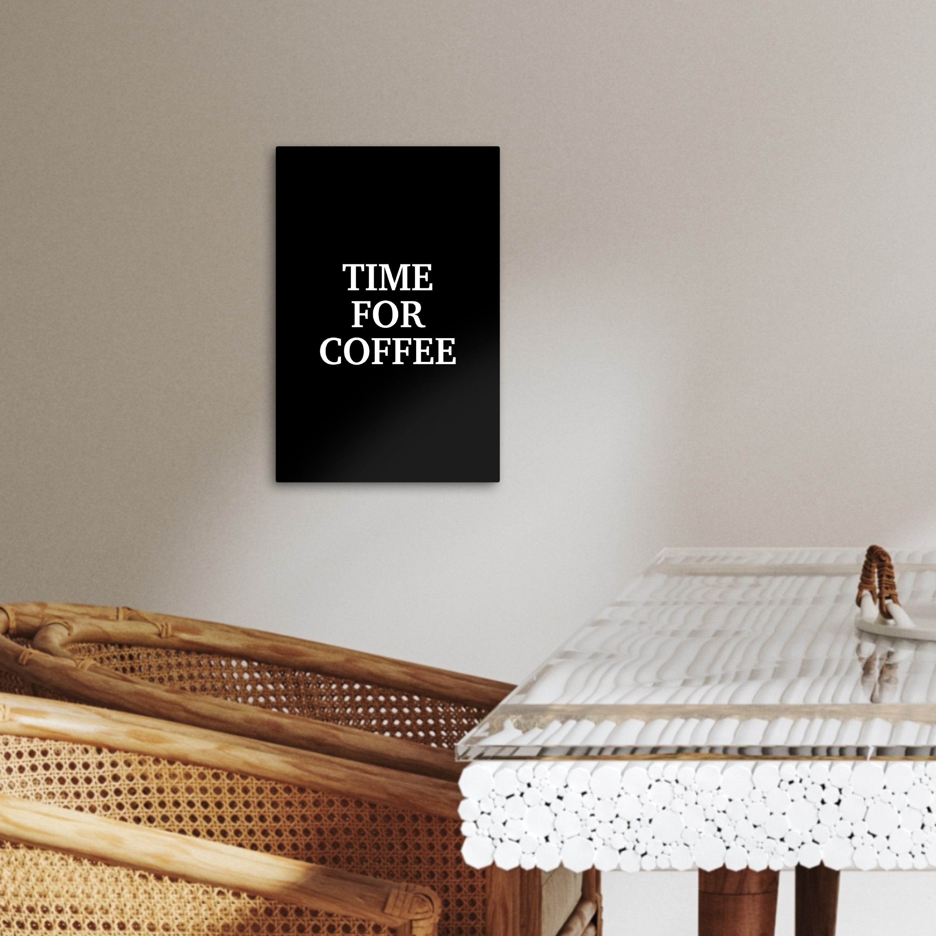 OneMillionCanvasses® Leinwandbild Zitate - Briefe - Kaffee - Schwarz - Küche, Fotodruck (1 St), Wandbilder für Esszimmer, Wanddeko Bilder Küche 20x30 cm – Bild 3 von 3