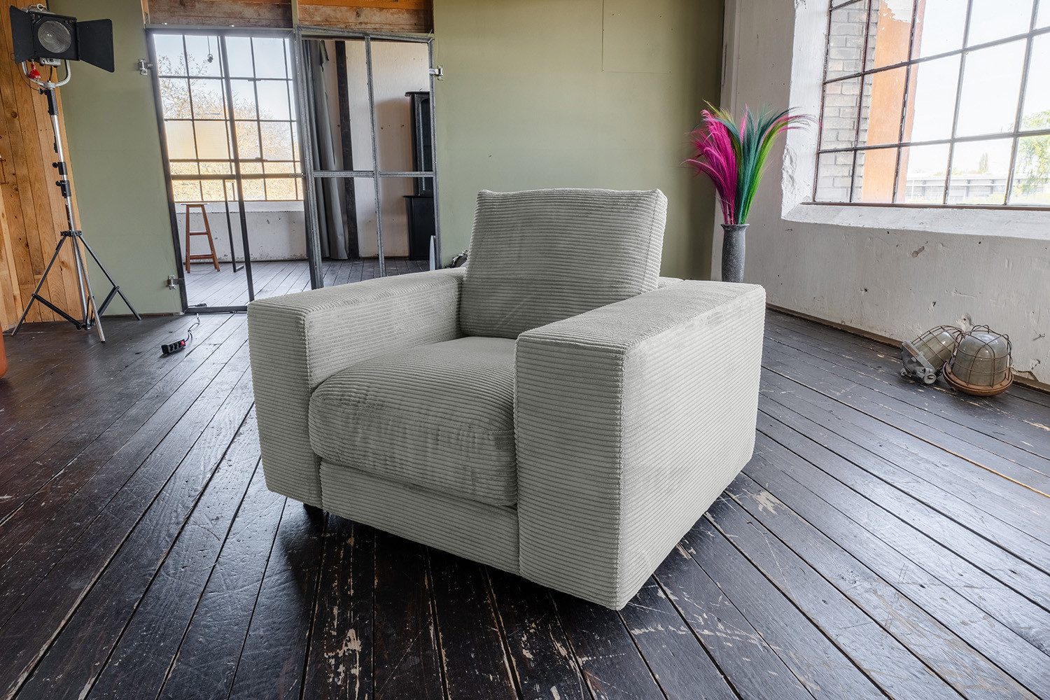 KAWOLA Sessel MADELINE, Cord verschiedene Farben