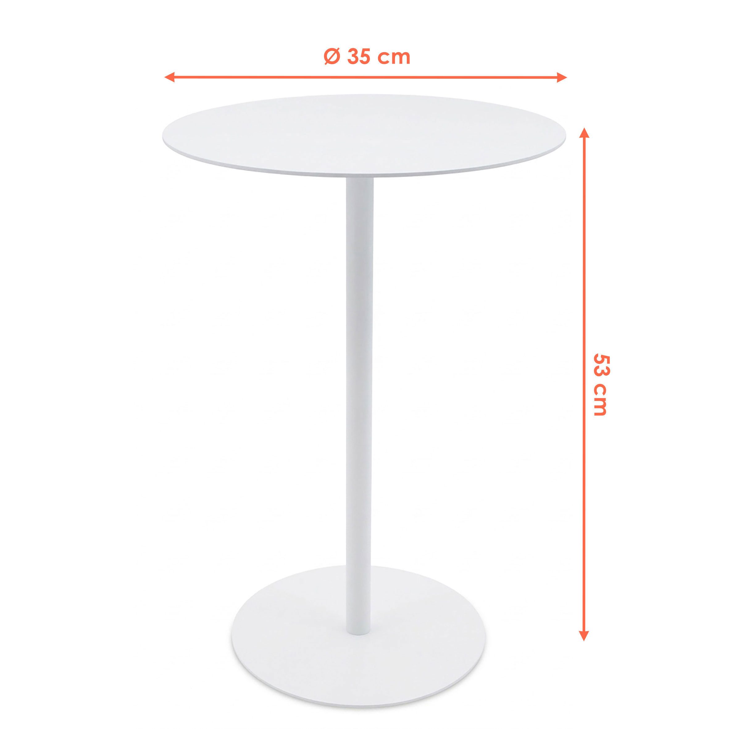 Spetebo Beistelltisch aus Metall - 35 cm (Anzahl, 1-St., Stück), mit stabilem großen Standfuß – Bild 2 von 5
