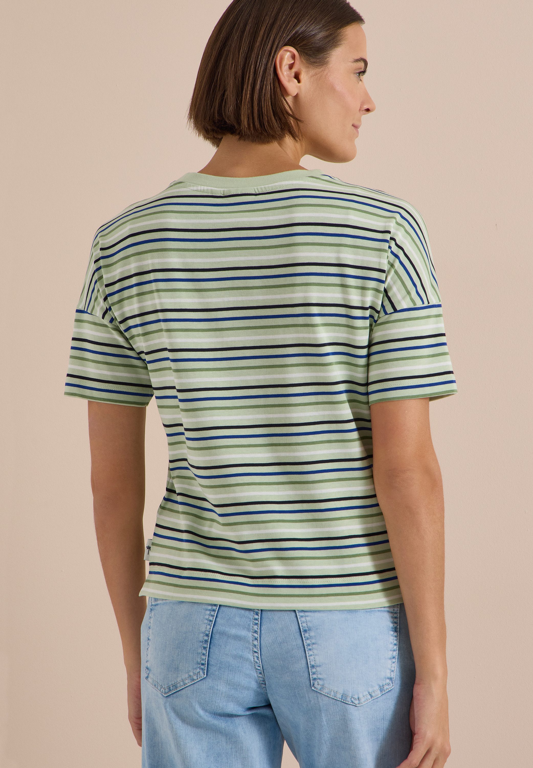 CECIL T-Shirt Ringelshirt, Baumwolle, Rundhalsausschnitt